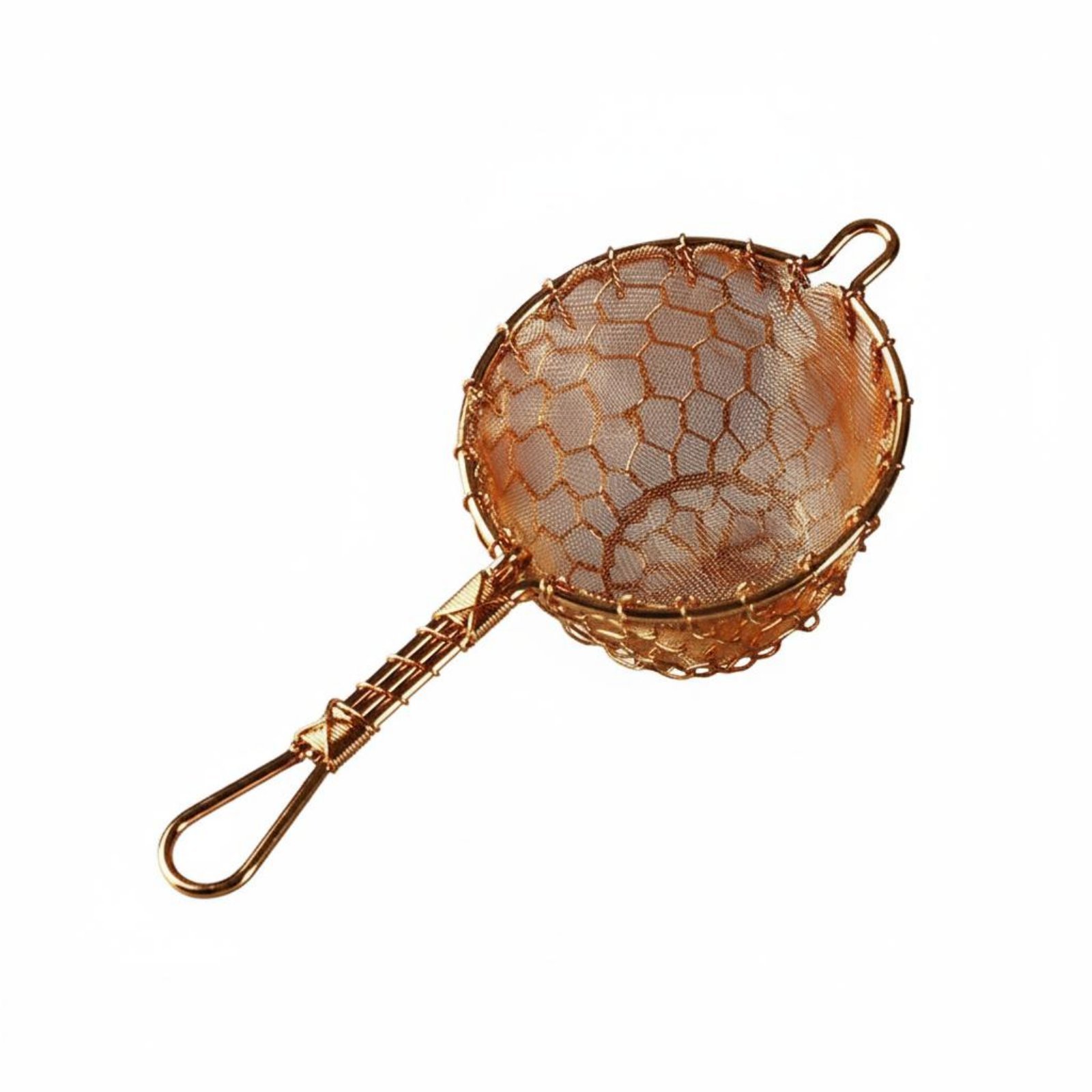 Hand-Woven Copper Tea Strainer