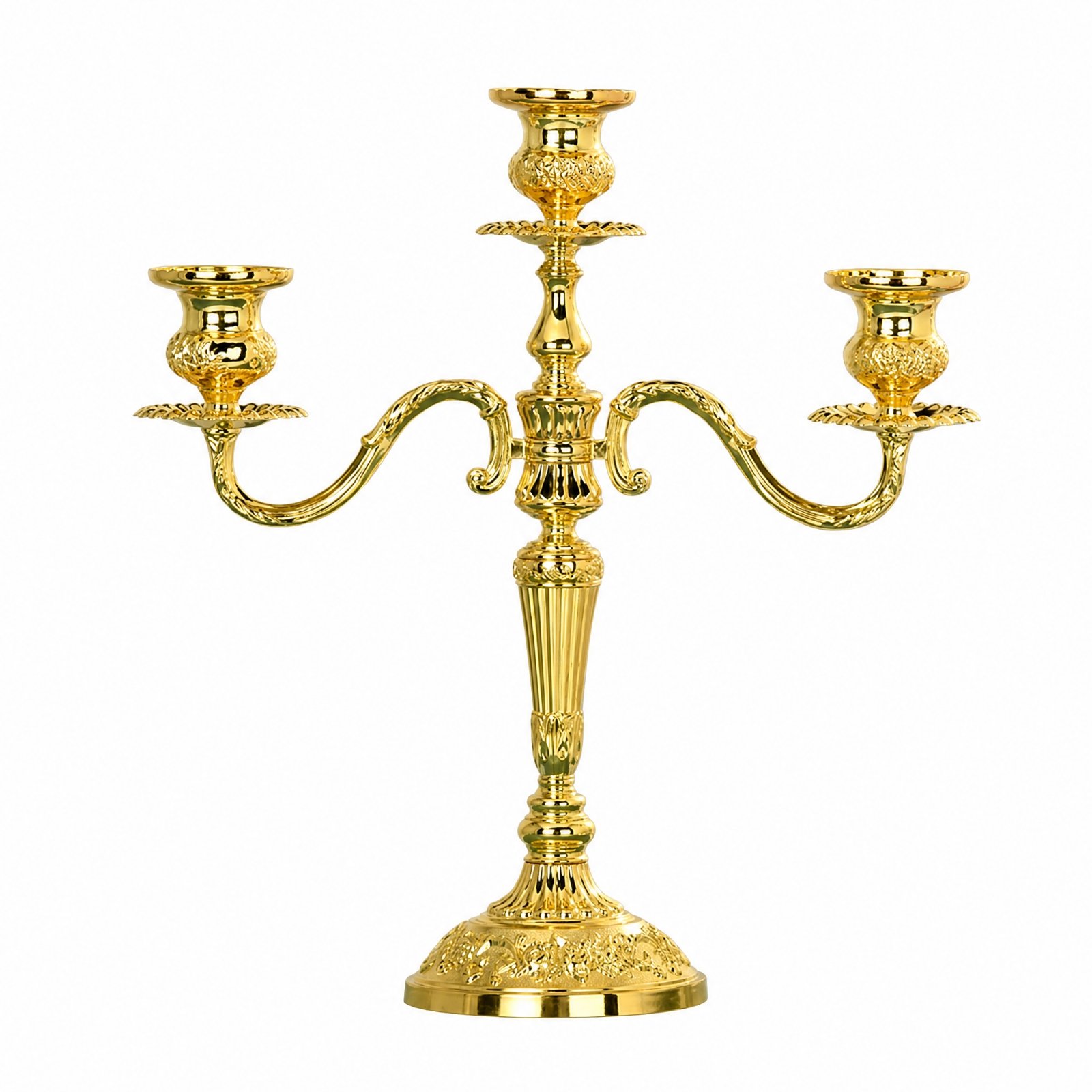 Three-Arm Metal Candelabra