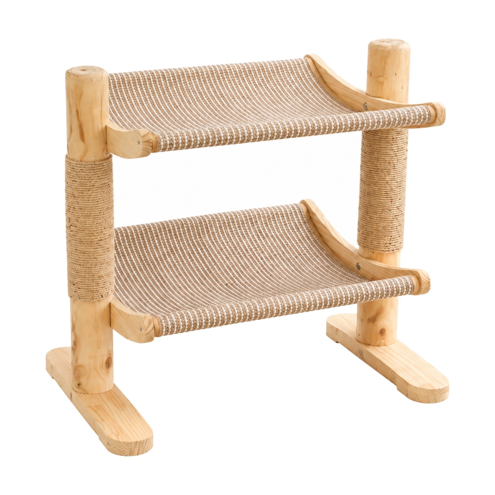 Wooden Cat Climber – Two Post Two Tier