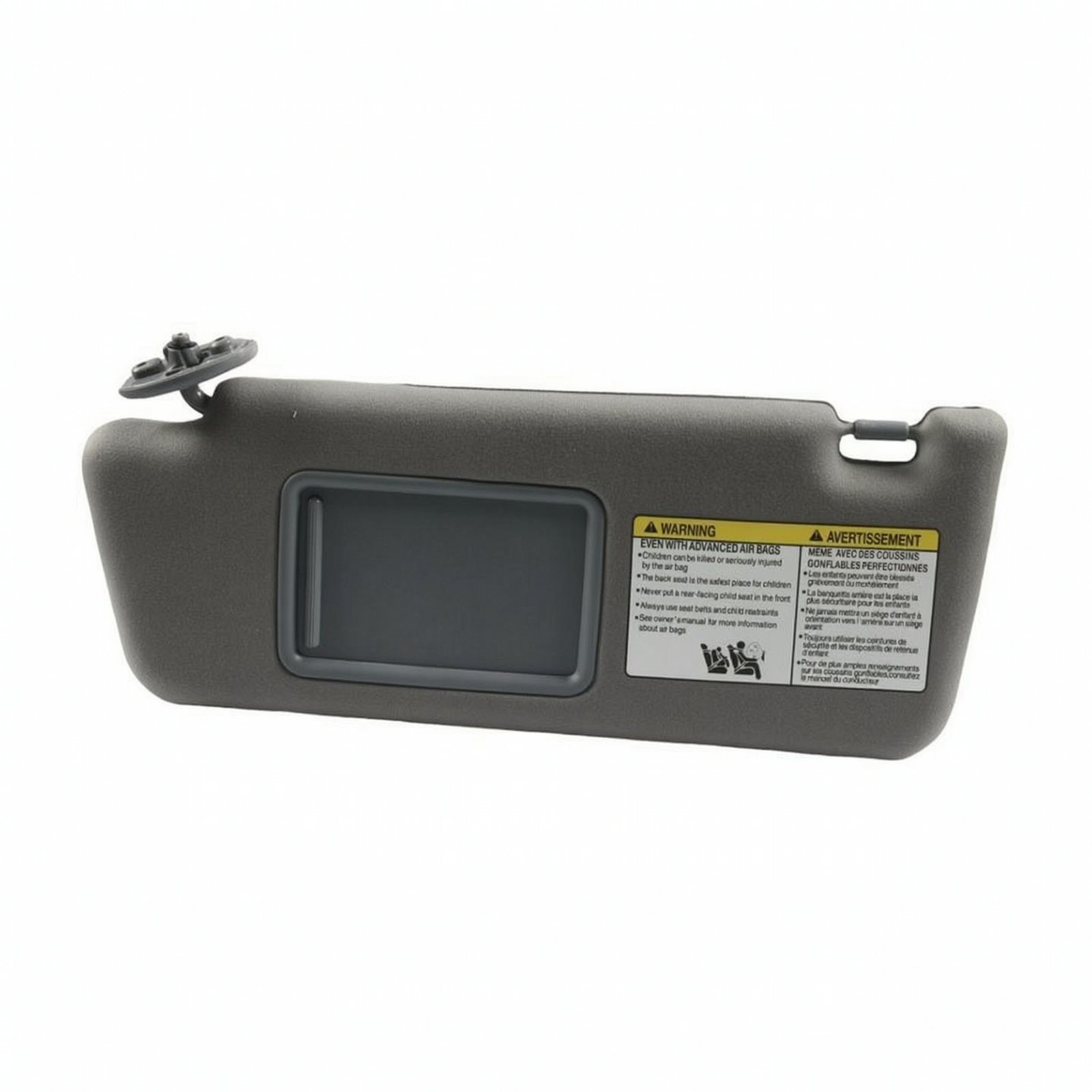 Sun Visor with Mirror – Gray, Left