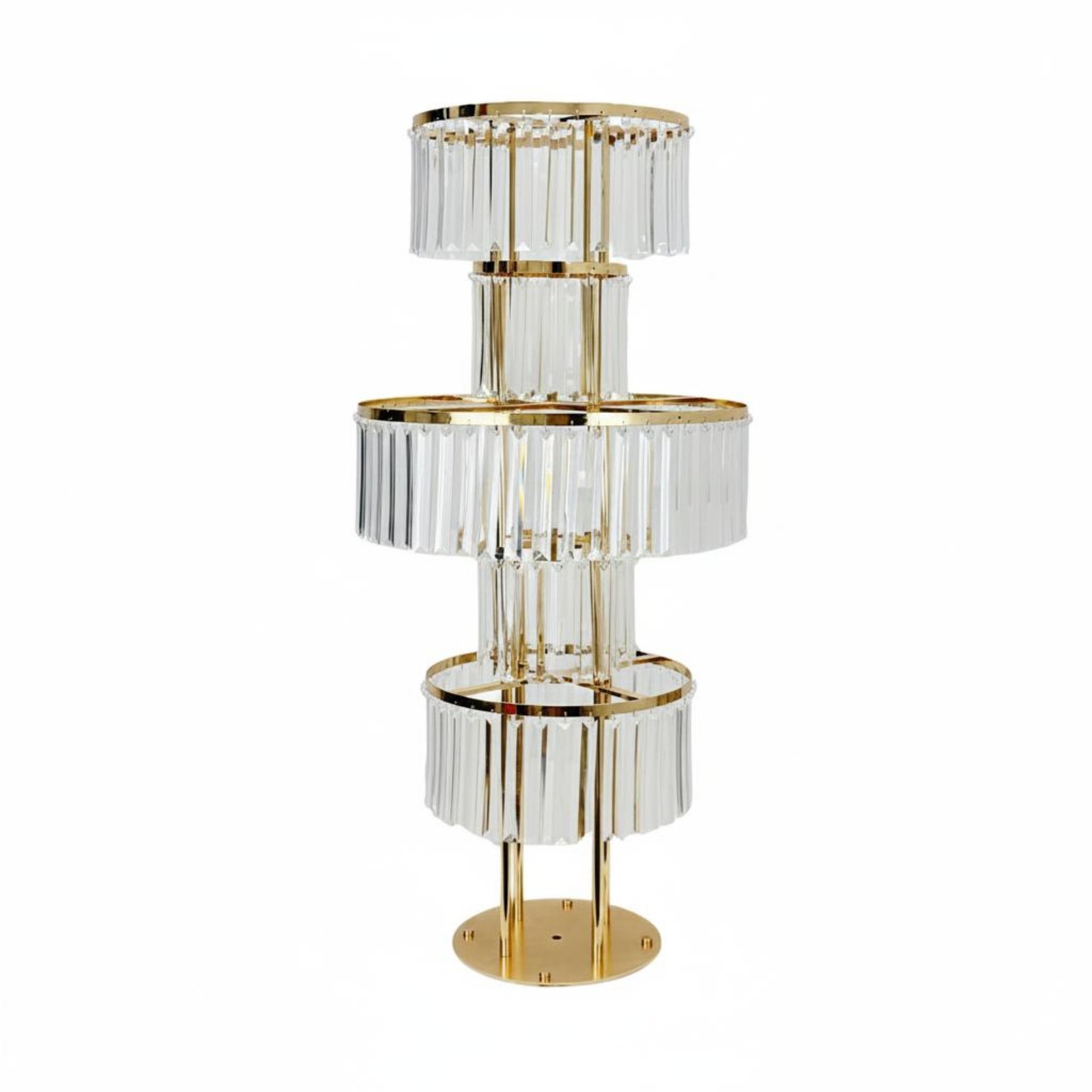 Gold Crystal Flower Stand