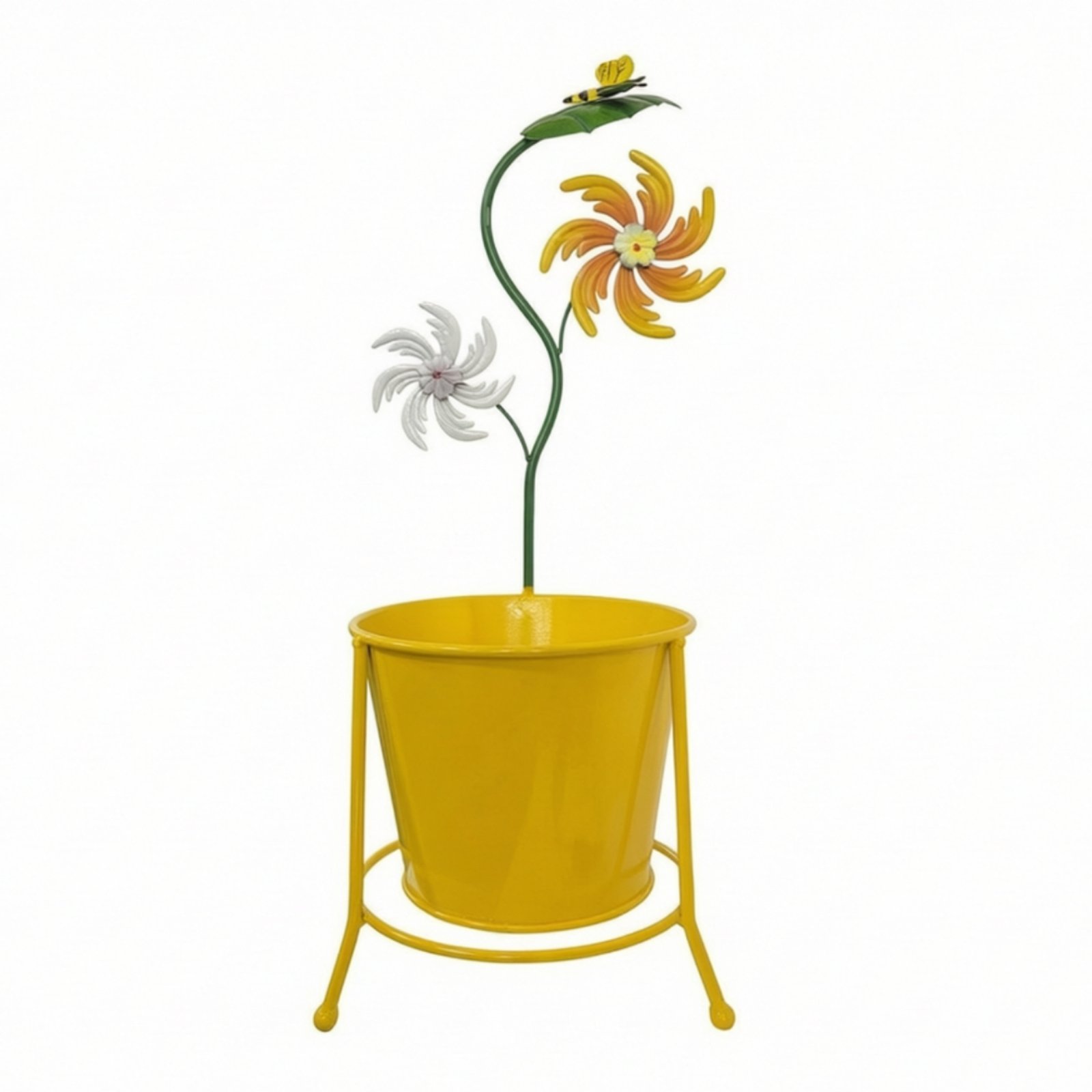 Yellow Iron Planter Stand