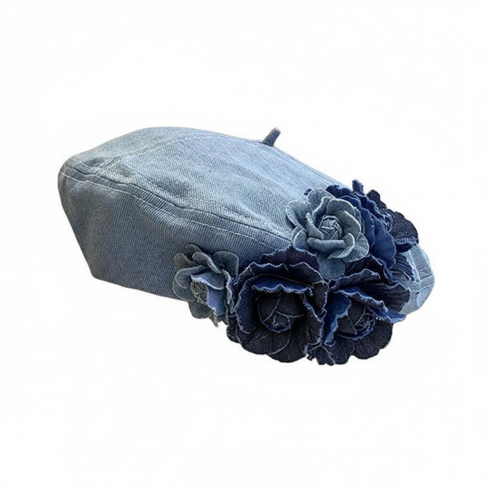 Floral Denim Hat