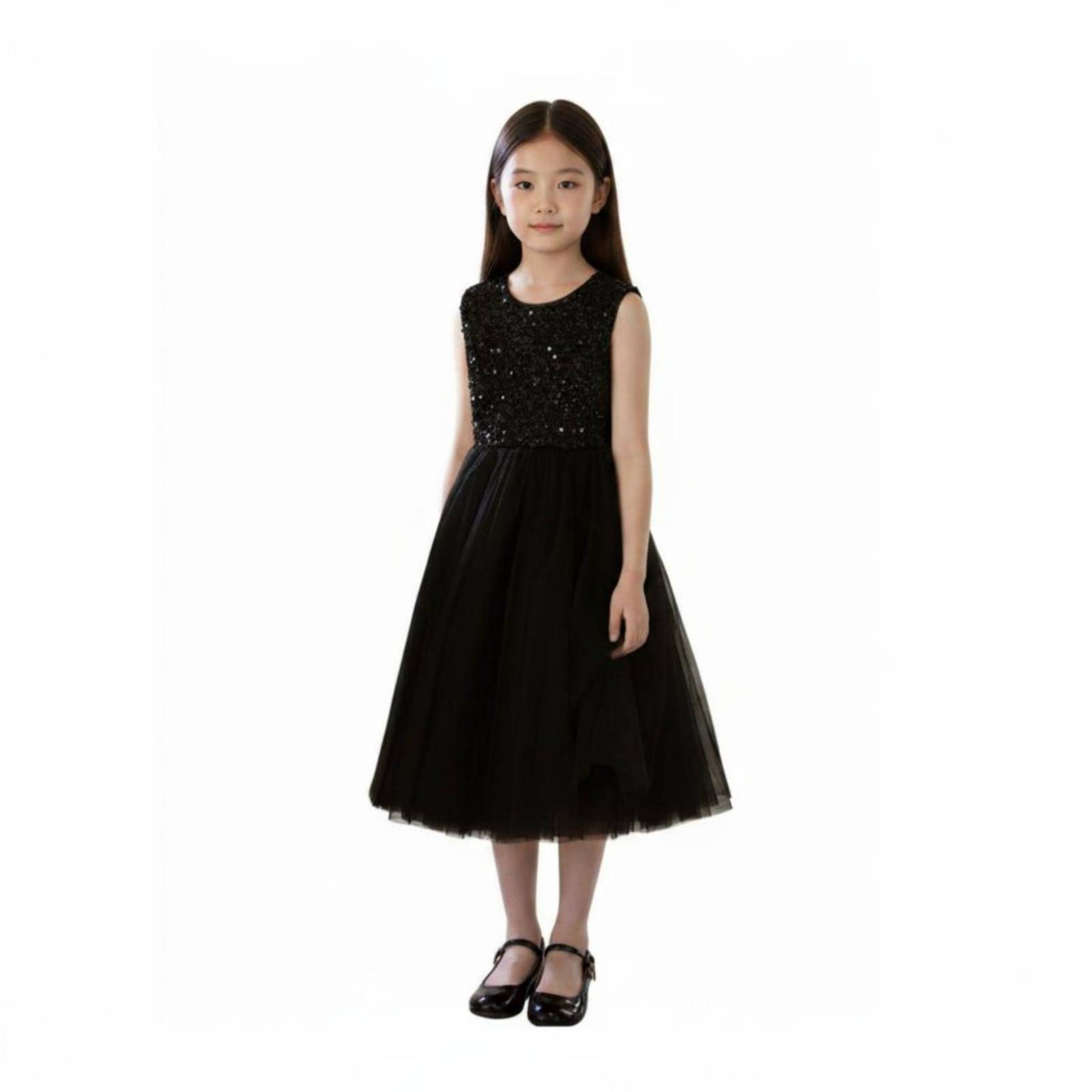 Black Sequin Princess Dress