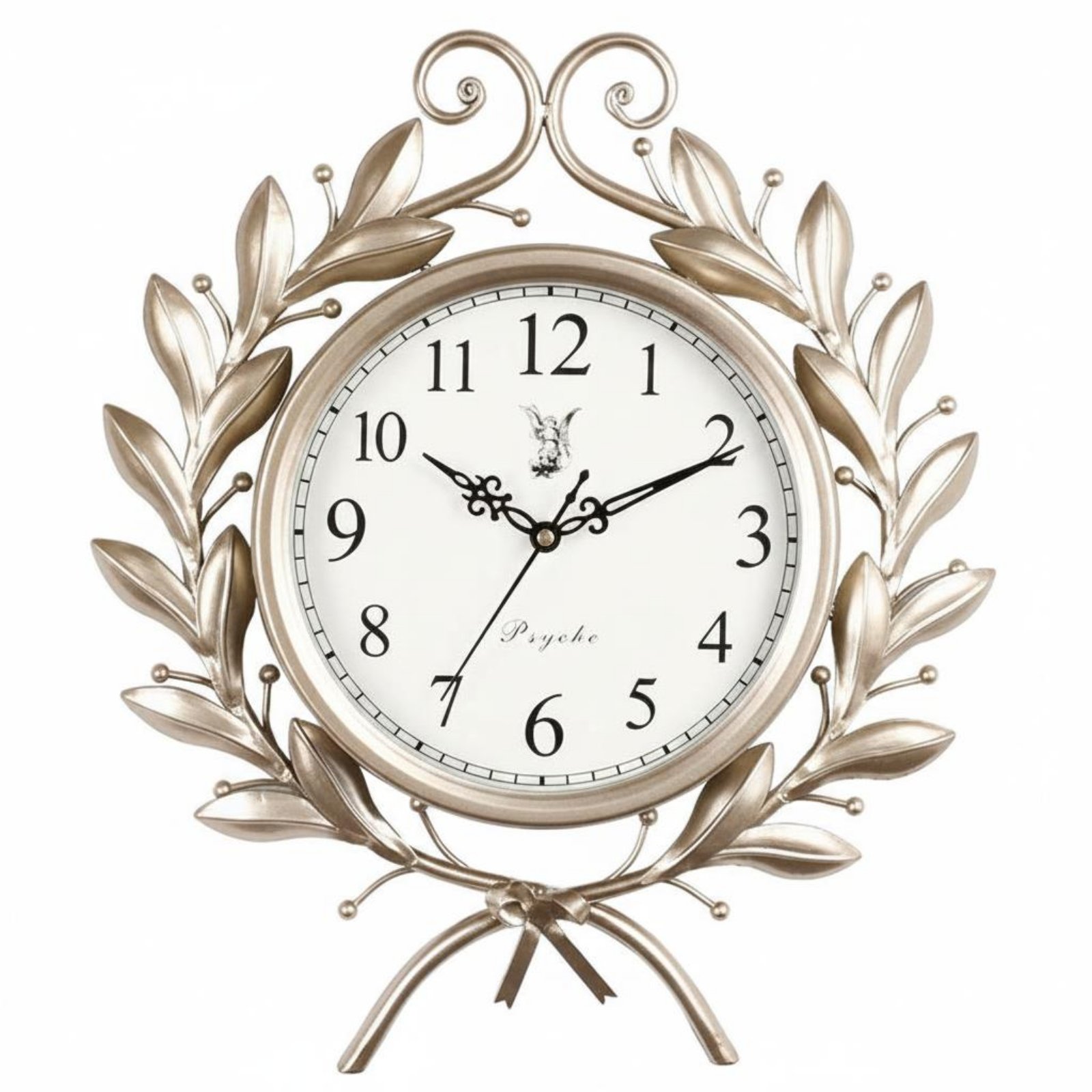 Leafy Wreath Wall Clock