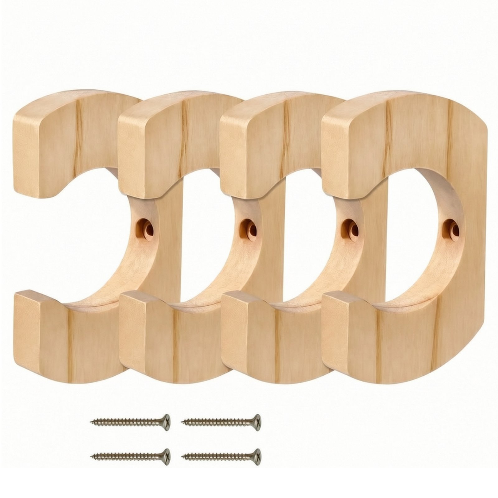 4-Piece Wooden Paddle Storage Rack