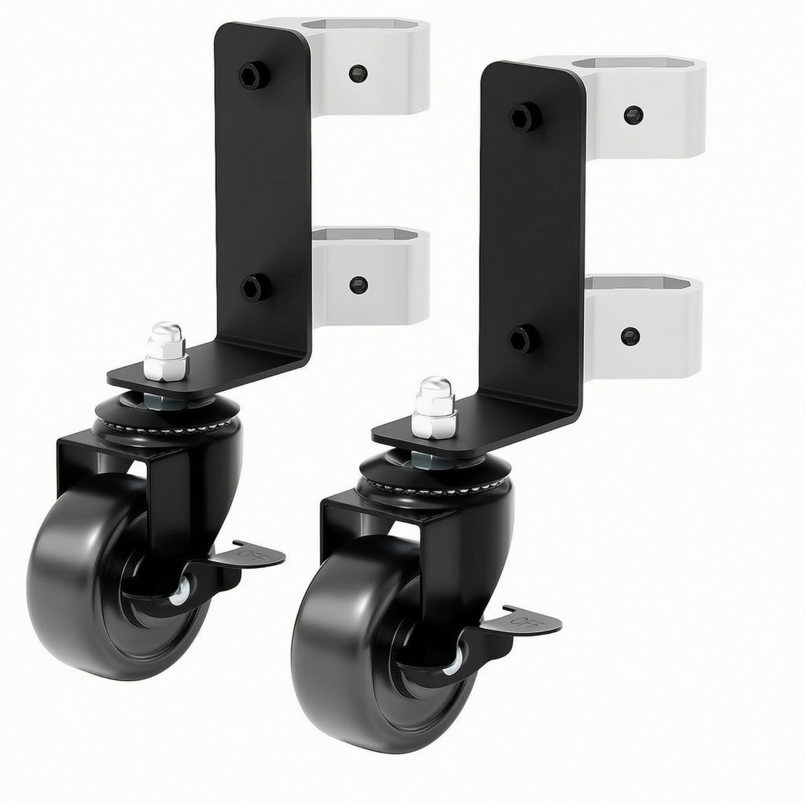 2-Piece Swivel Caster Wheels with Brake