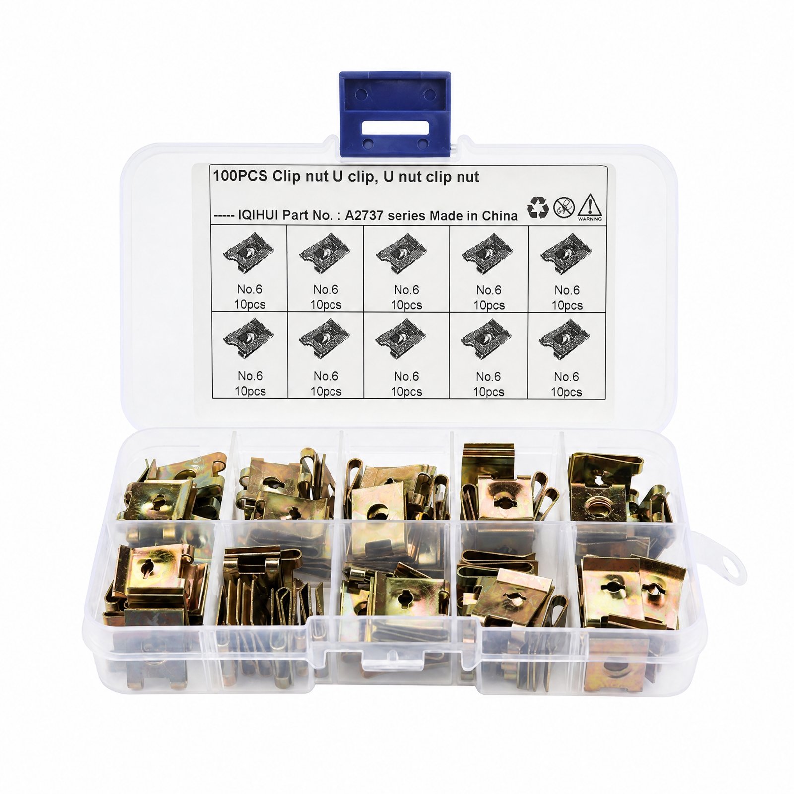 100-Piece Size 6 U-Profile Clip Nut