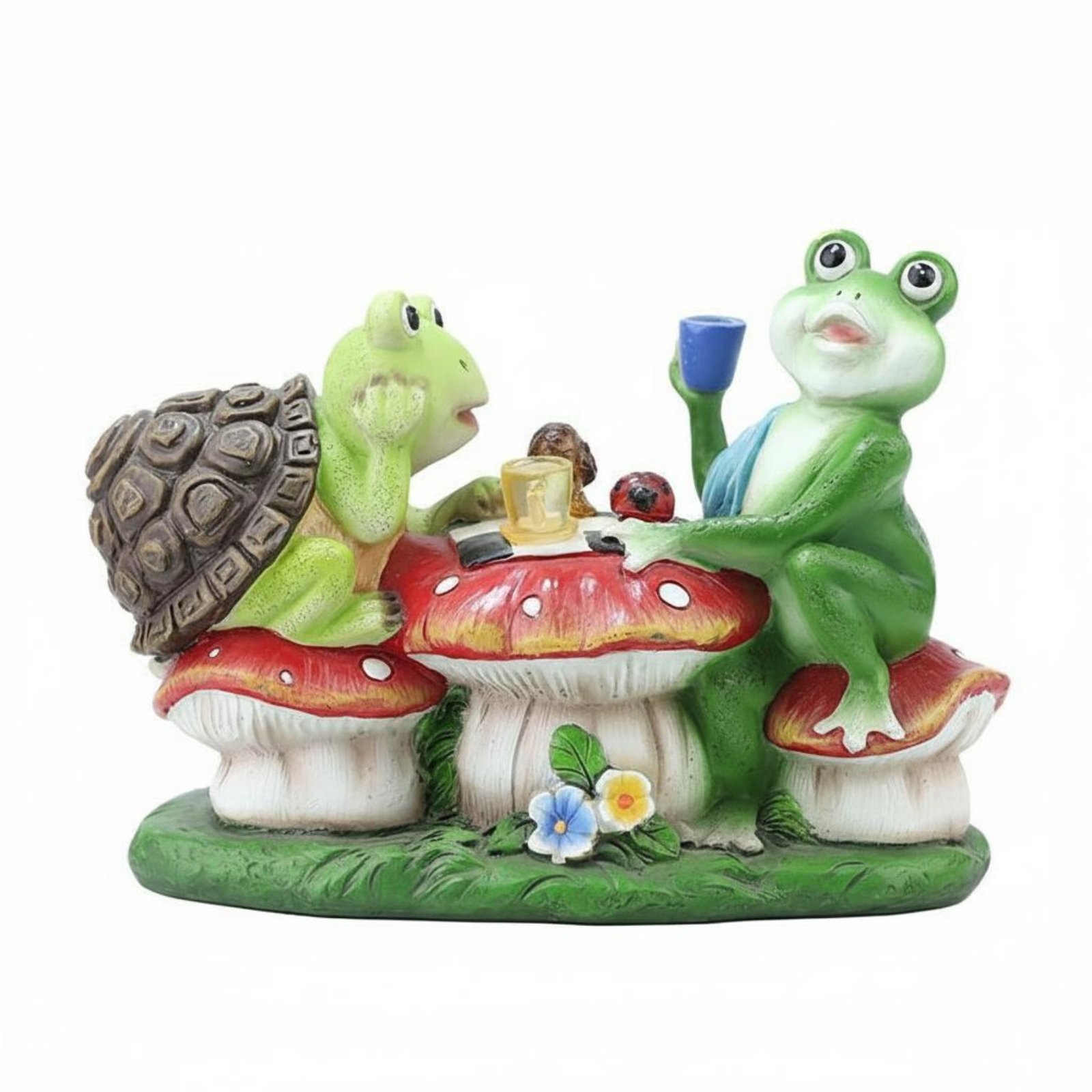 Solar Frog Garden Statue