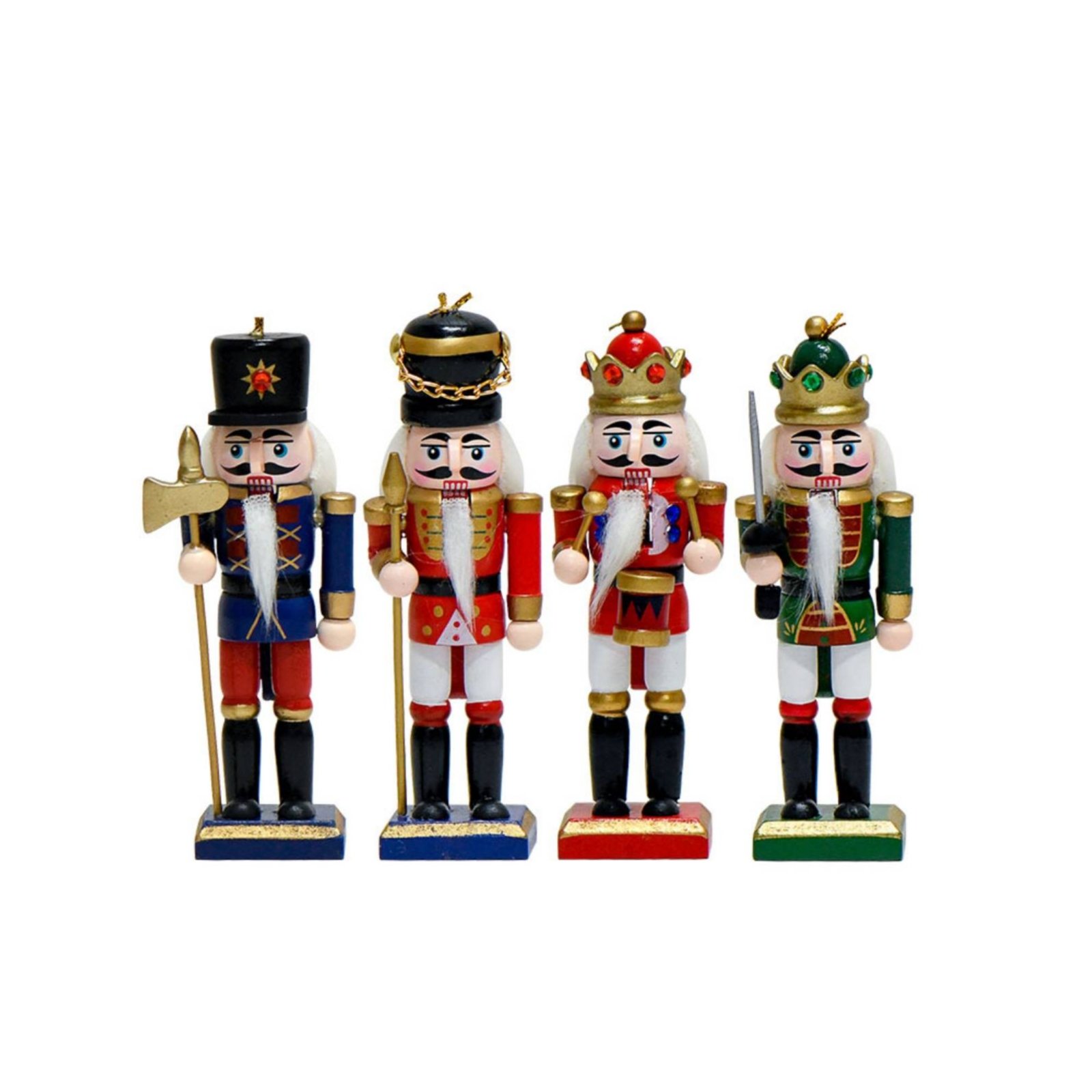 4-Piece Hanging Nutcracker Ornaments