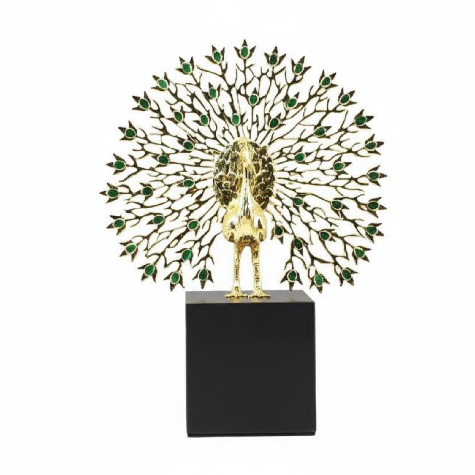 Metal Peacock Sculpture