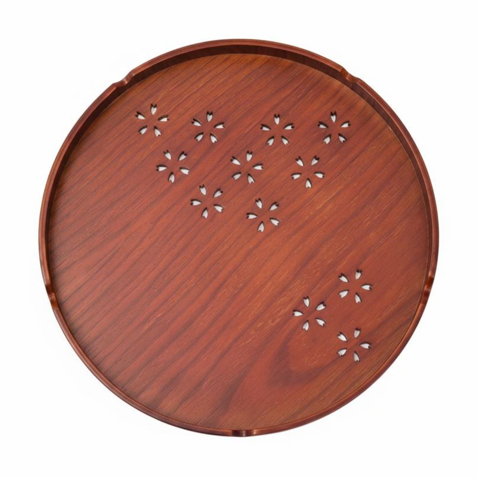 Round Wooden Tea Tray