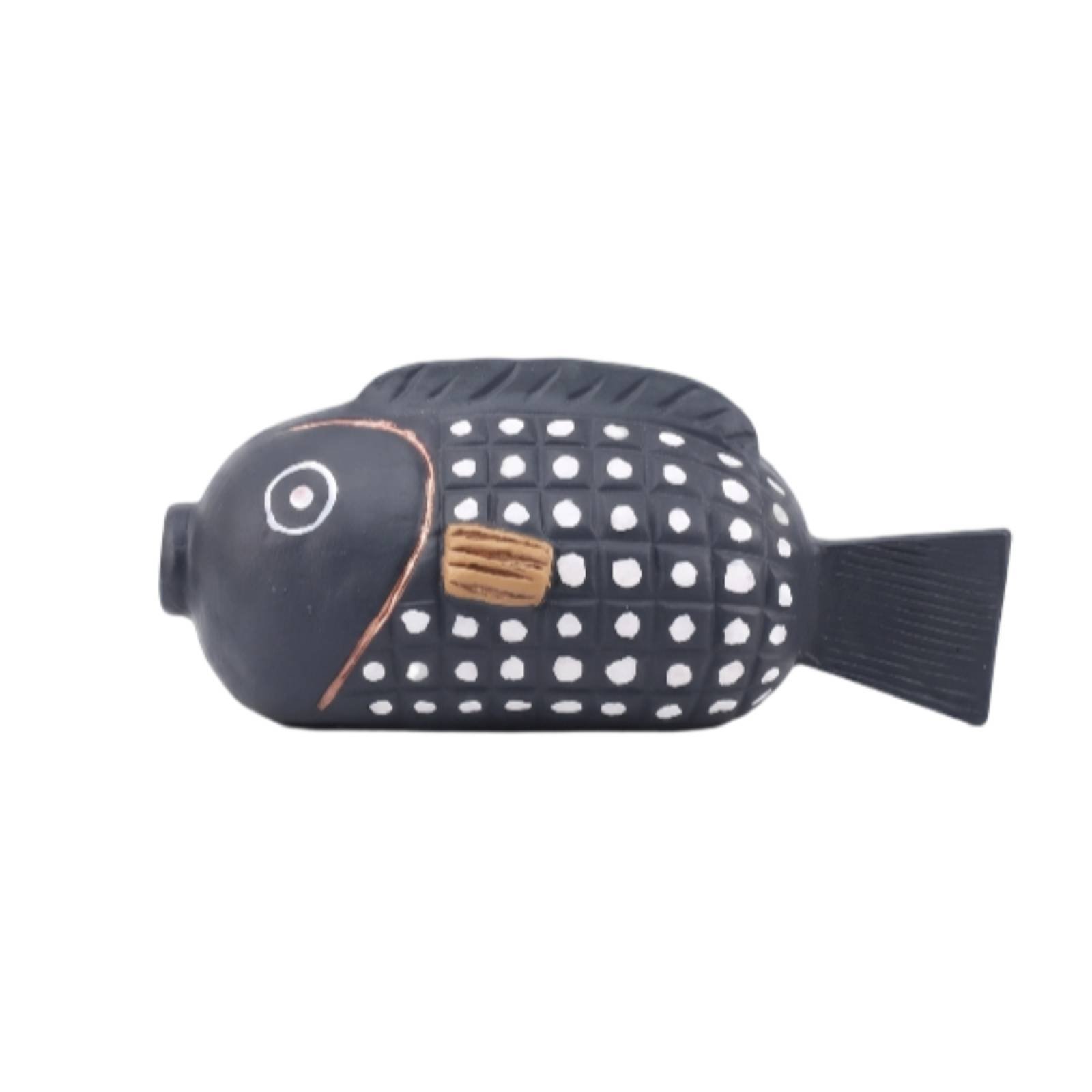 Matte Black Fishes Figurine