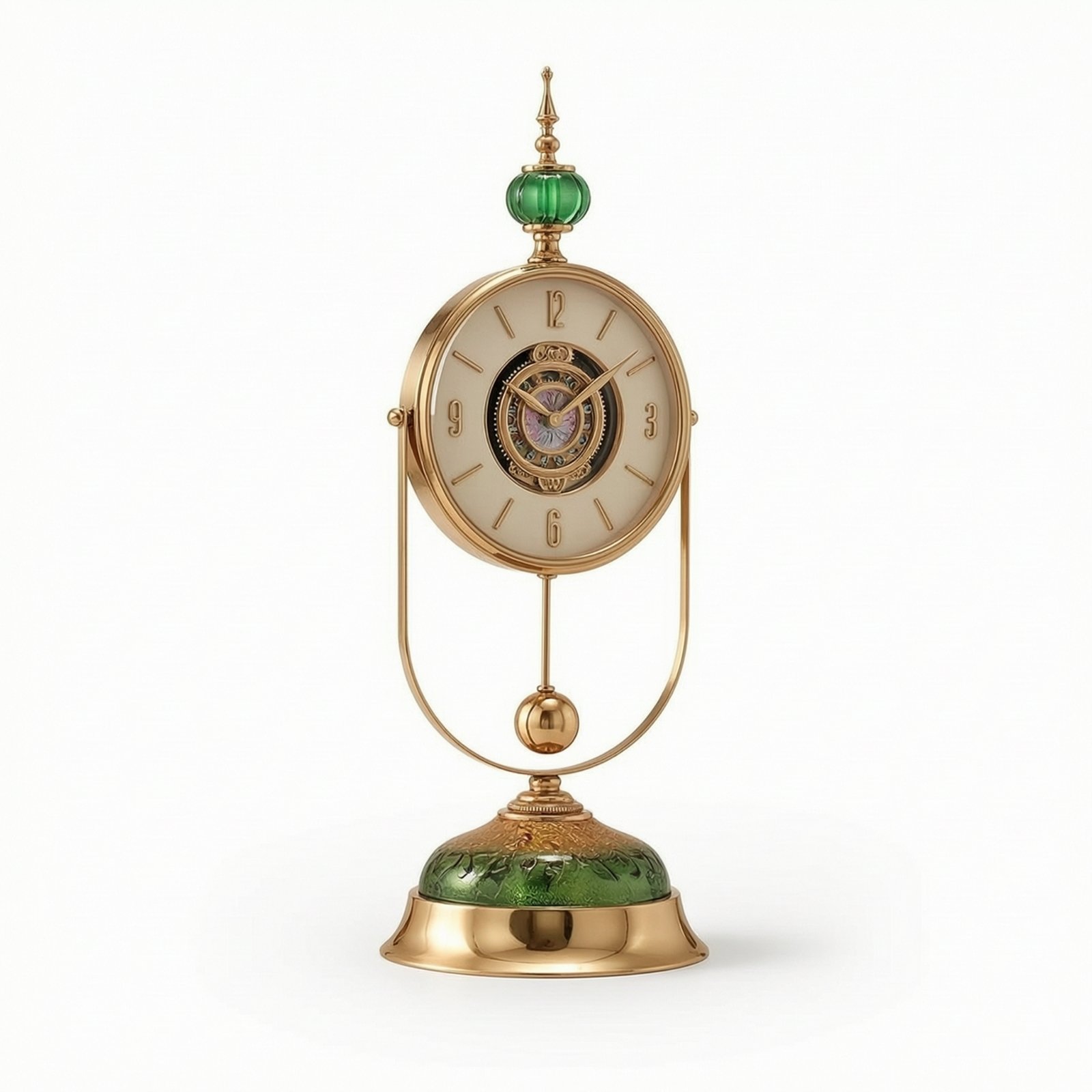 Vintage Tabletop Clock Gold