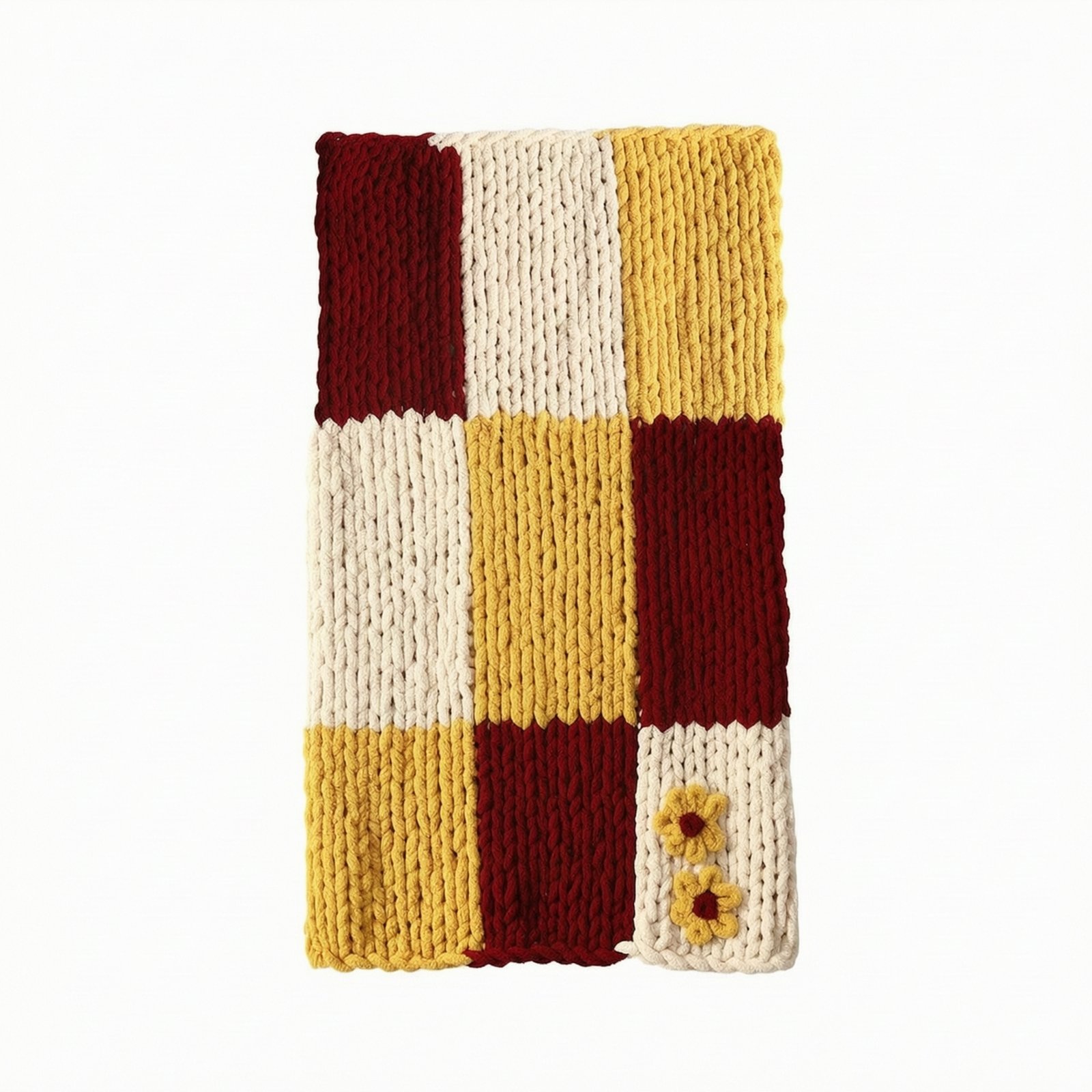 Chunky Knit Patchwork Throw