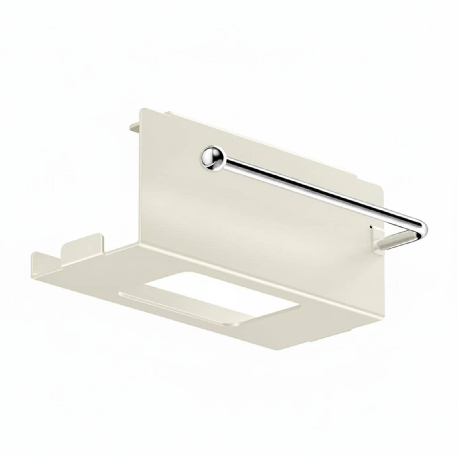 Under Cabinet Paper Towel Holder – White, Front Hanging