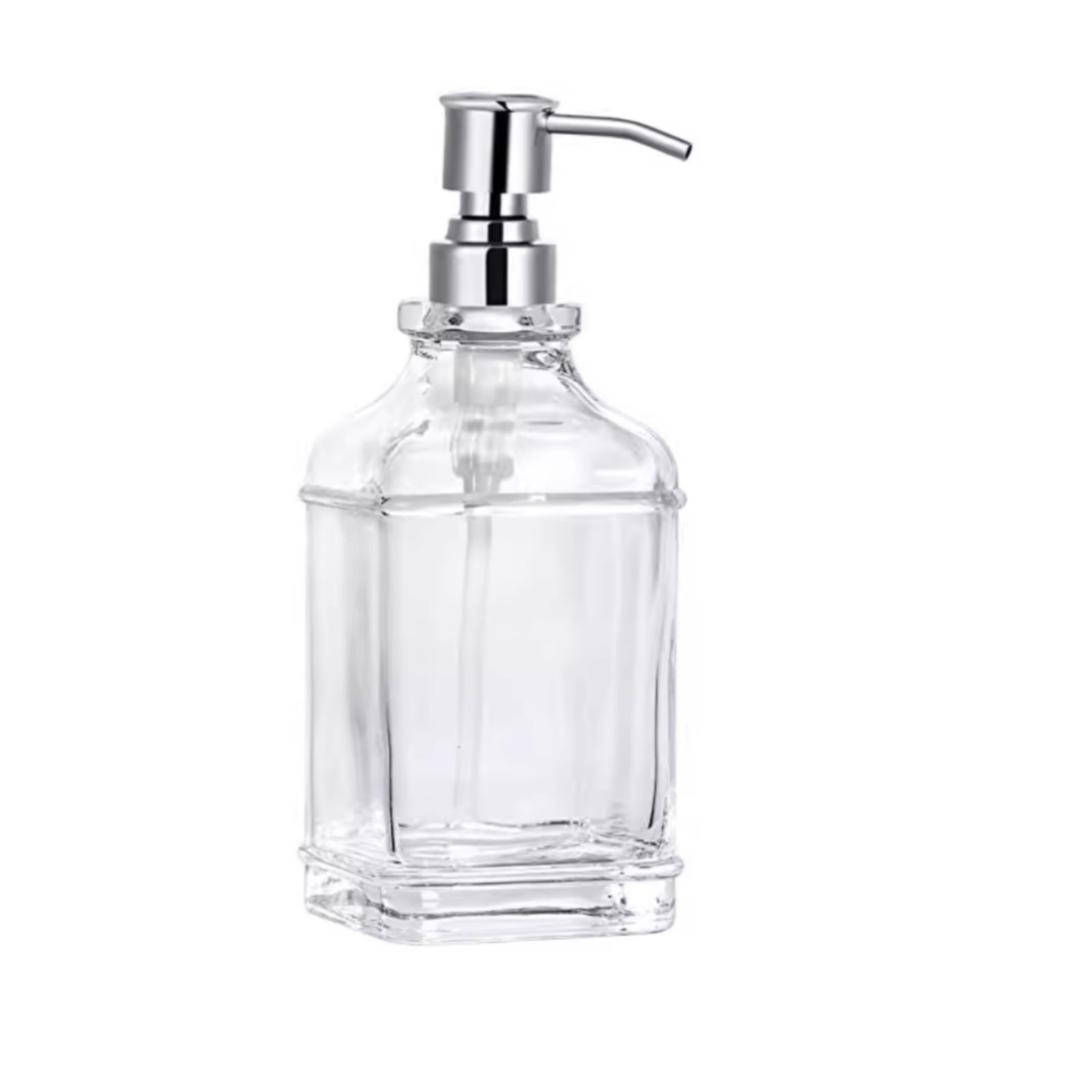 Square Glass Pump Bottle