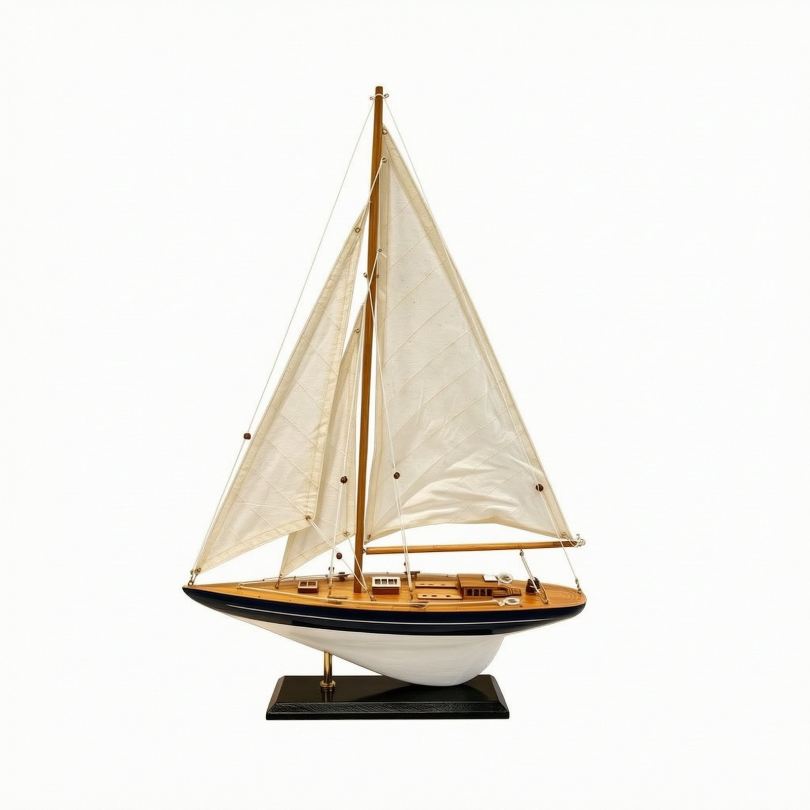 Hand-Painted Sailboat Model