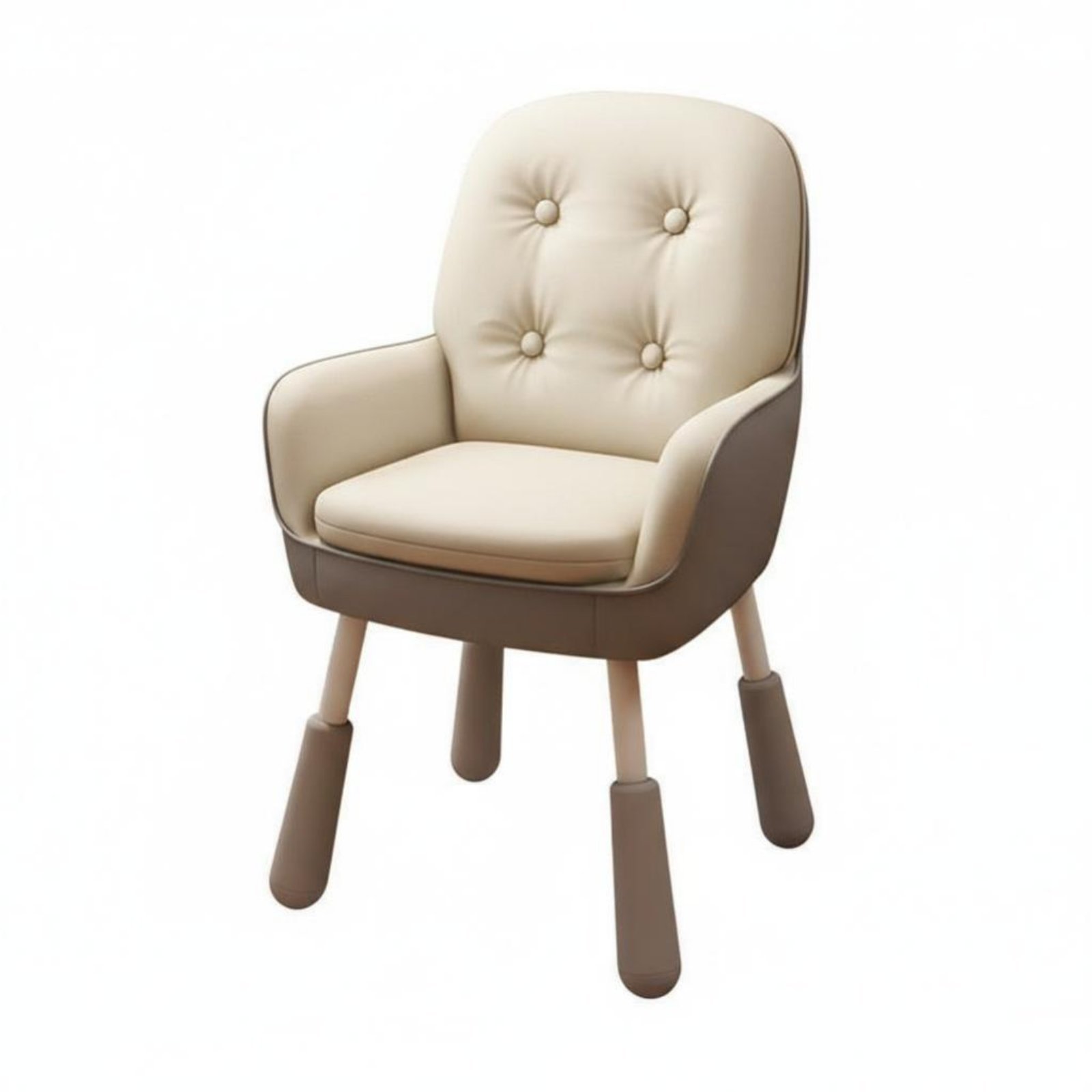 Adjustable Kids Desk Chair – Off-white&gray, Fabric