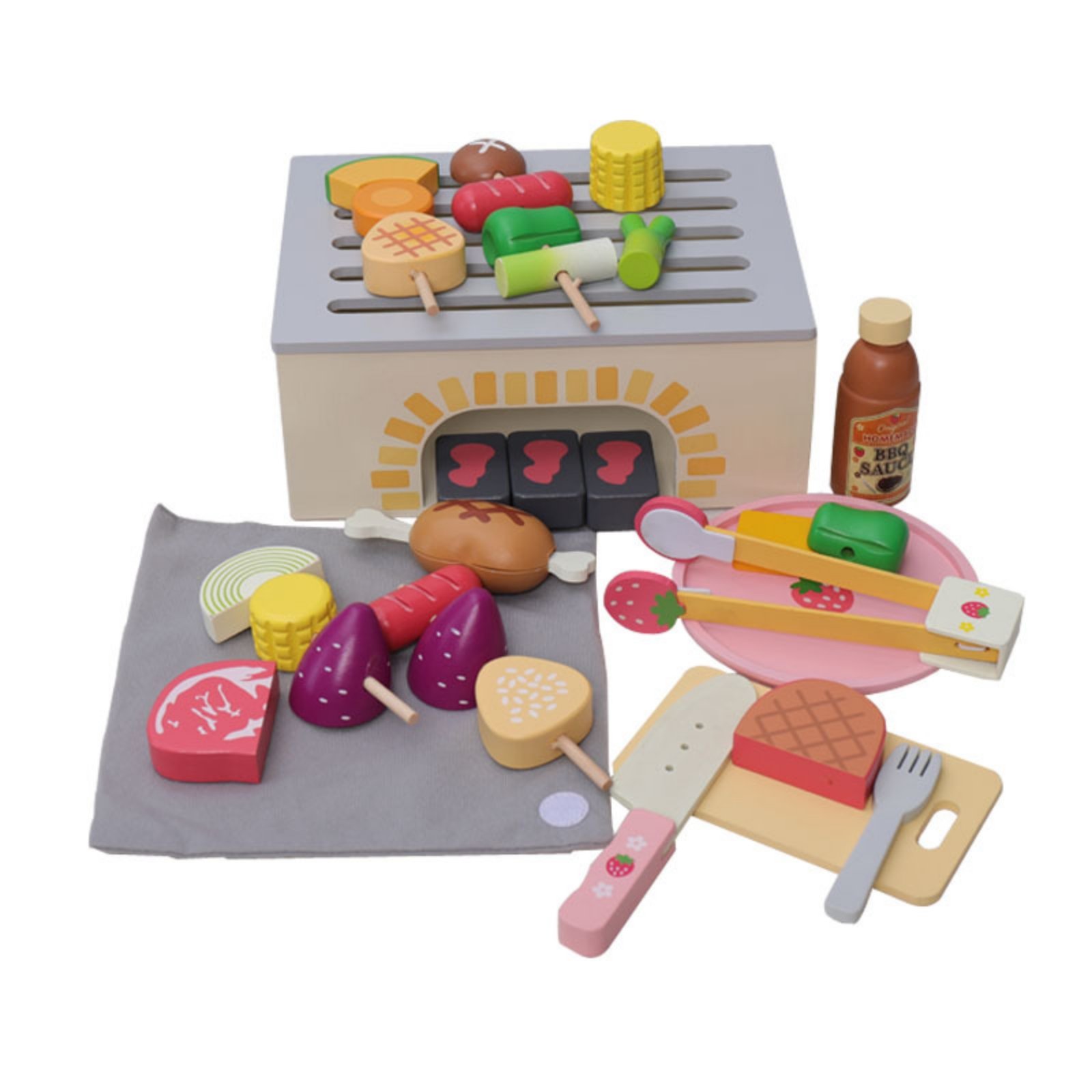 Wooden-Look Grilling Playset