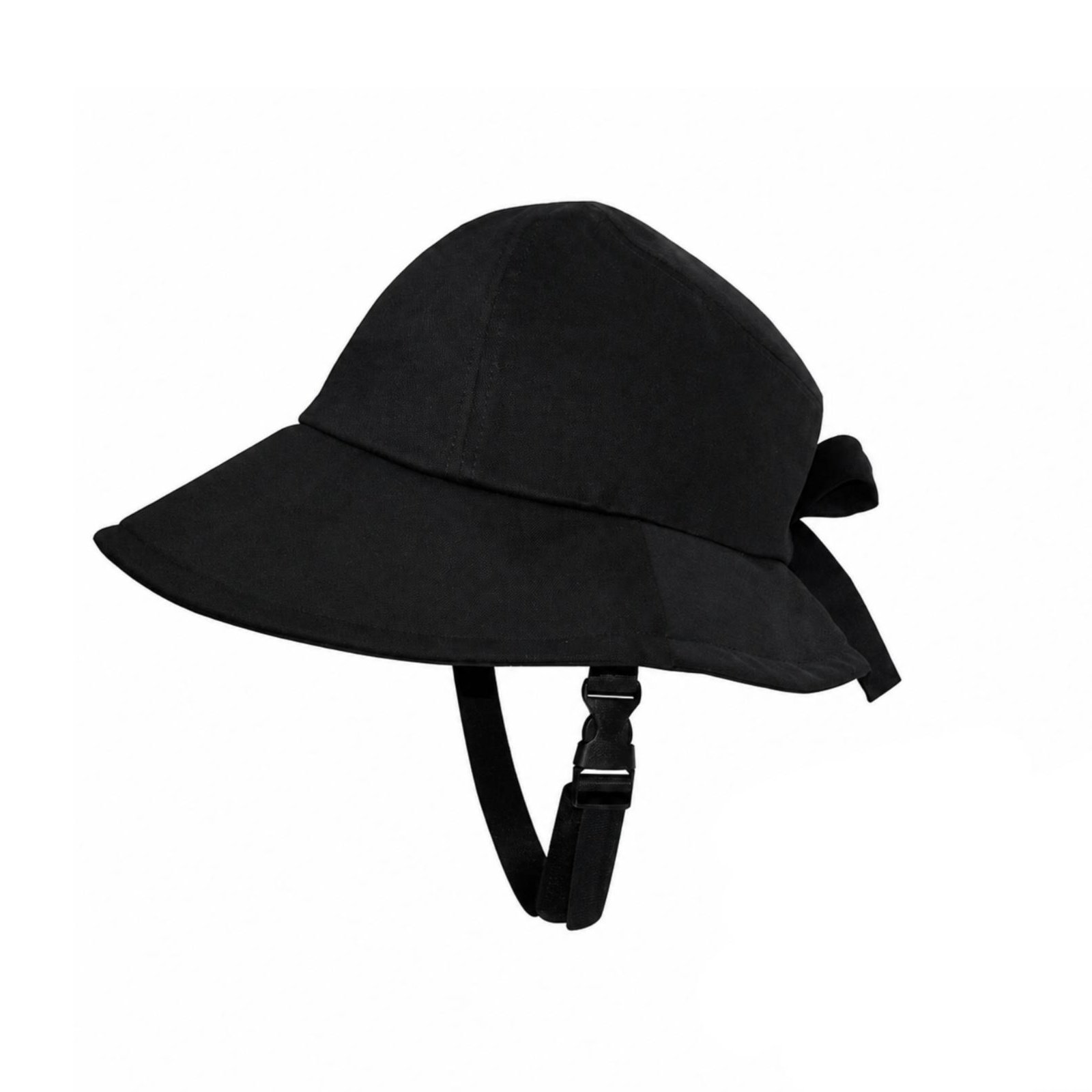 Wide Brim Bucket Hat – Black Head Shell