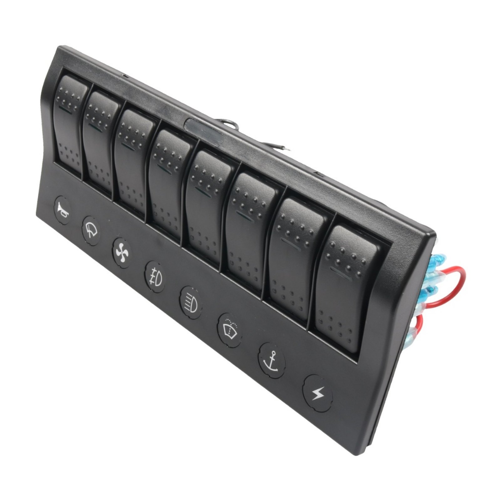 8-Gang Rocker Switch Panel with Breaker
