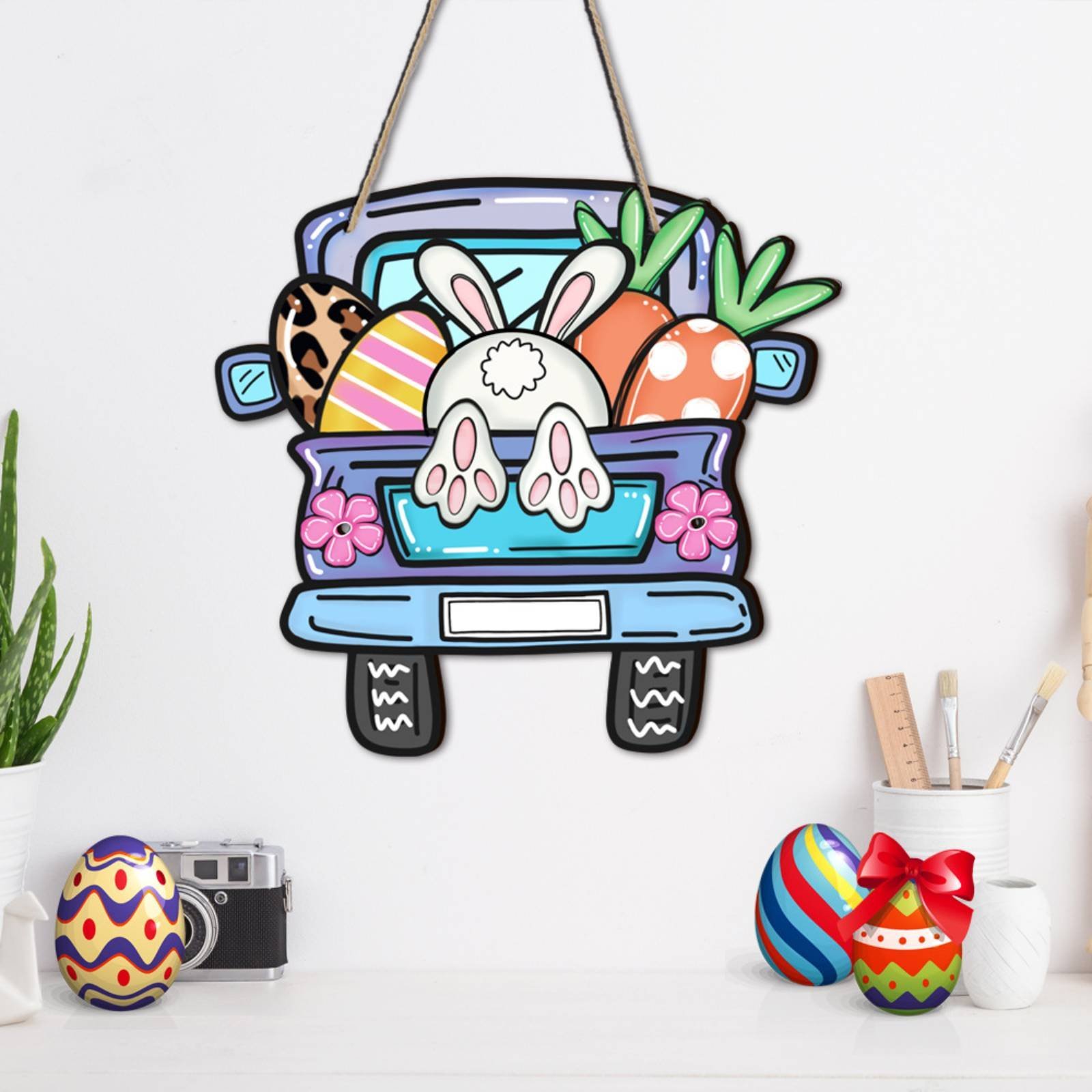 Wood Easter Door Hanger 3D