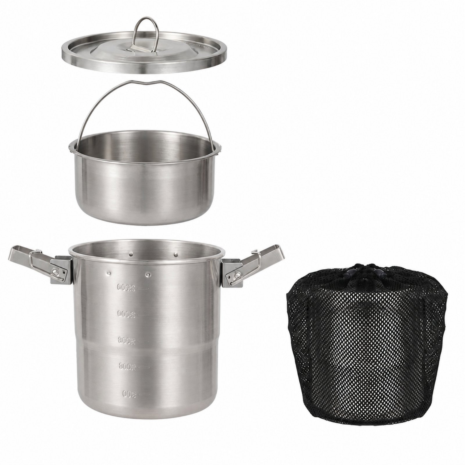 Stainless Steel Camping Pot – Stainless 16 Dual Ear