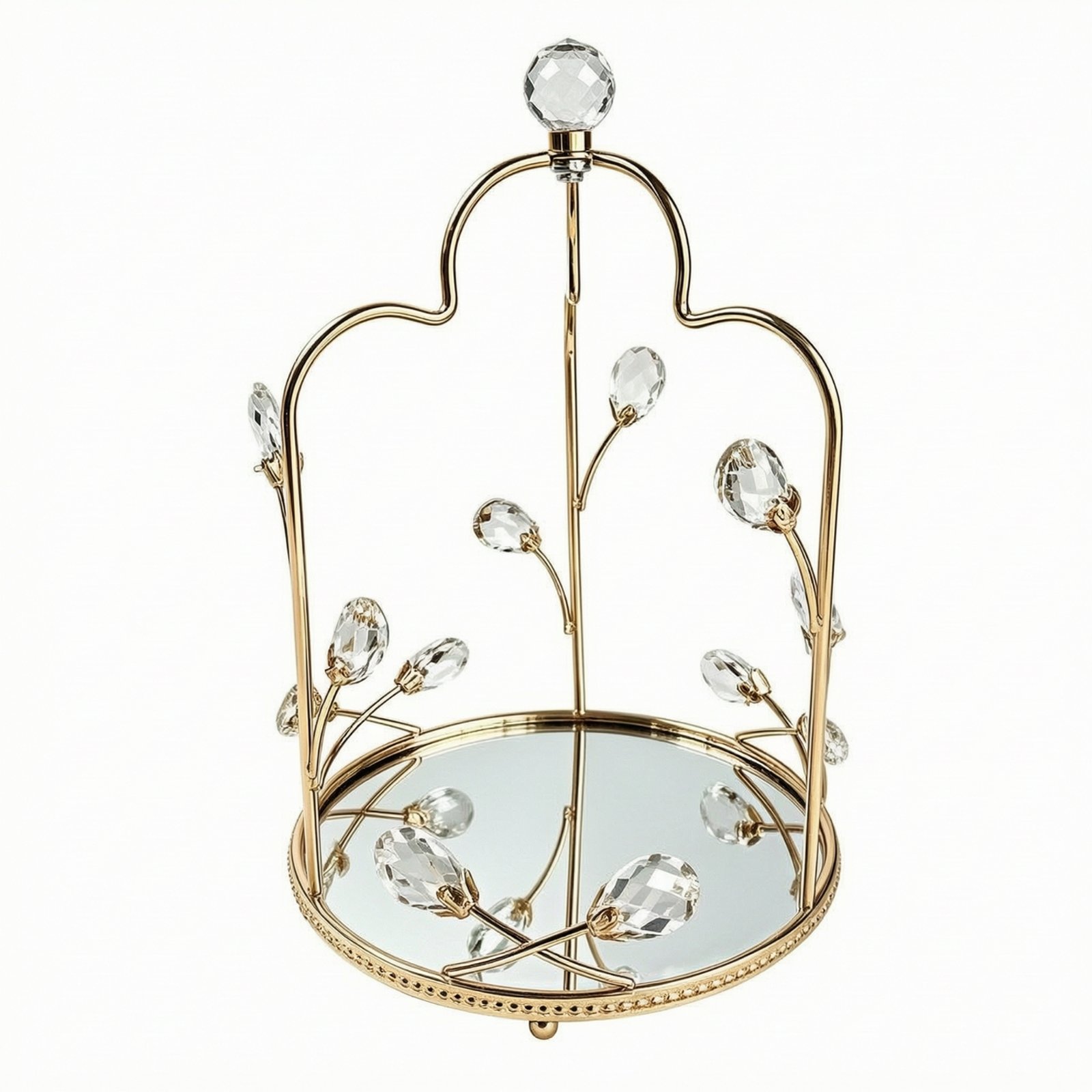 Display Stand with Mirrored Base