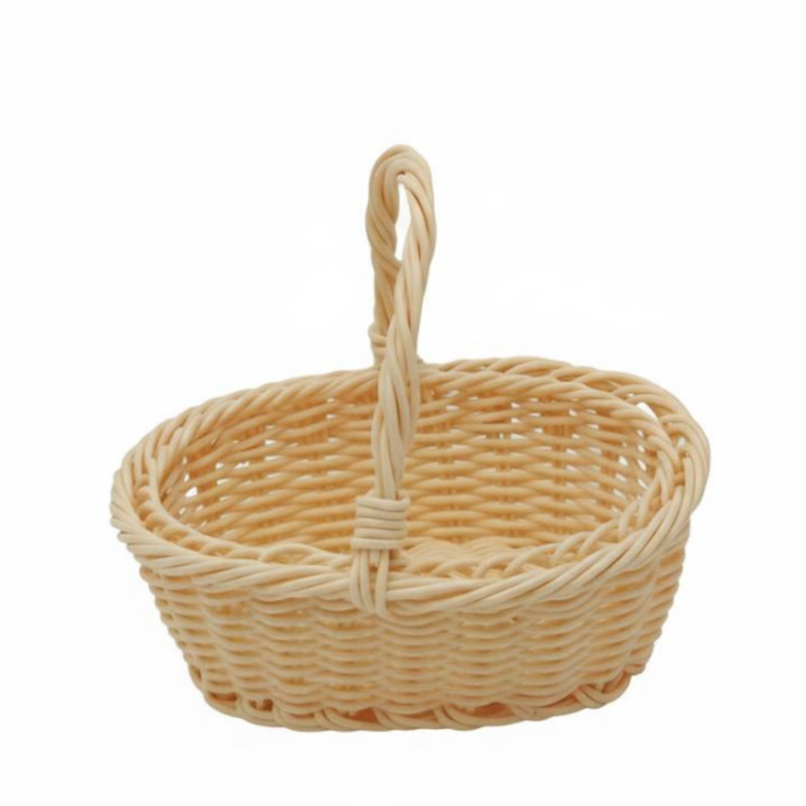Mini Rattan Tote Basket with Liner
