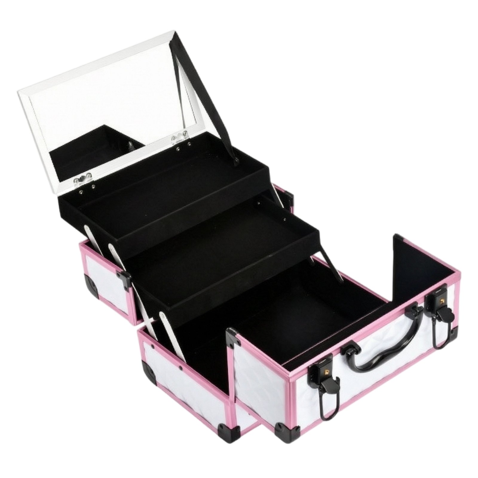 Cosmetic Organizer Case with Interior Mirror