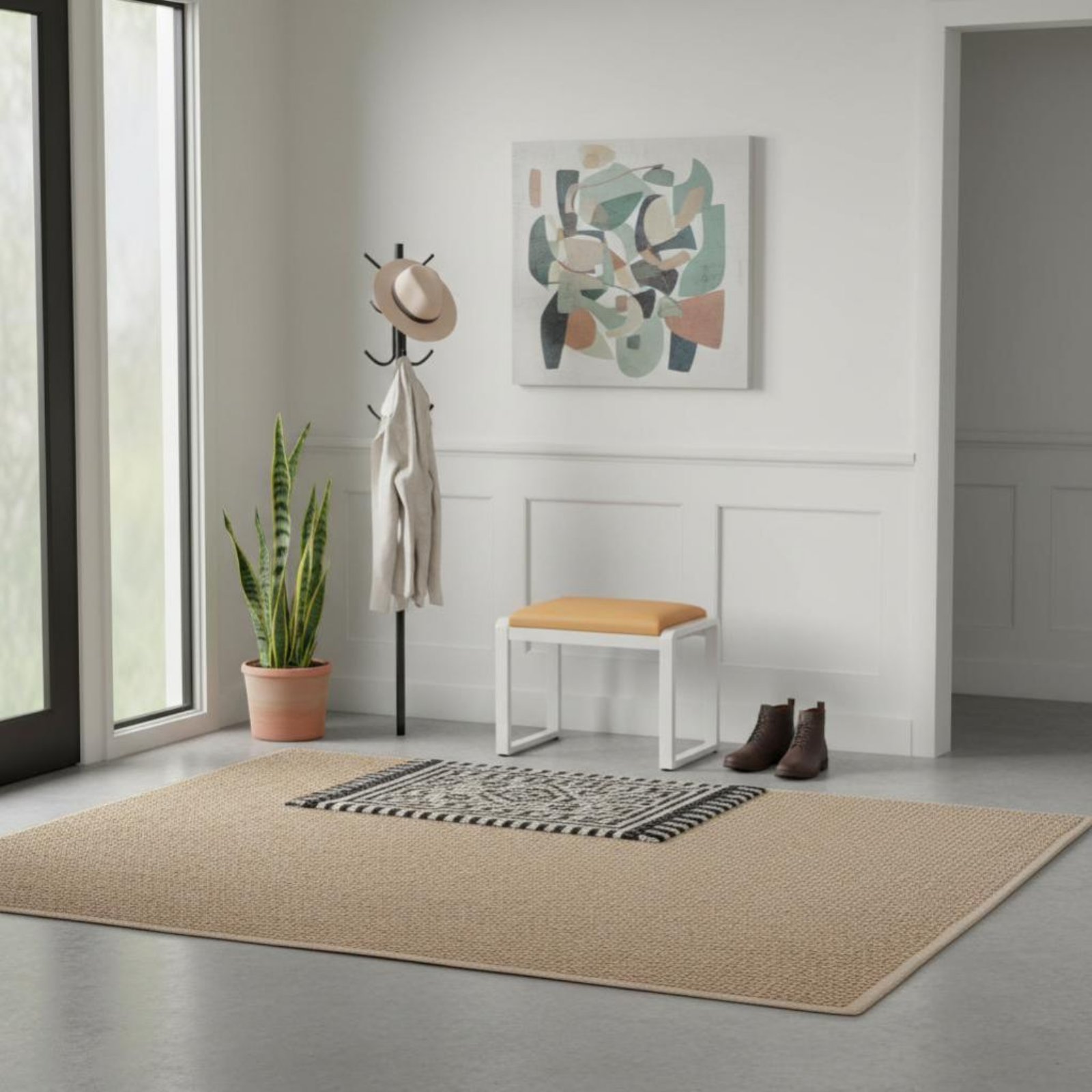 Upholstered Shoe Changing Bench
