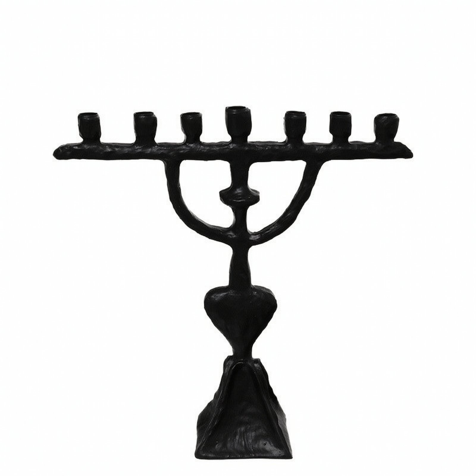 Matte Black Pedestal Candle Holder