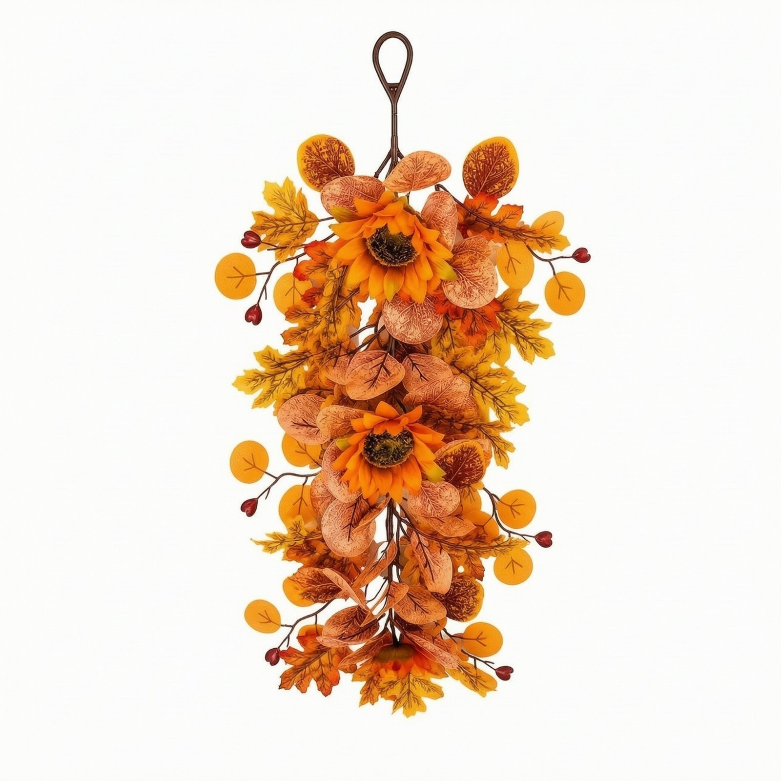 Marigold Swag with Pumpkins