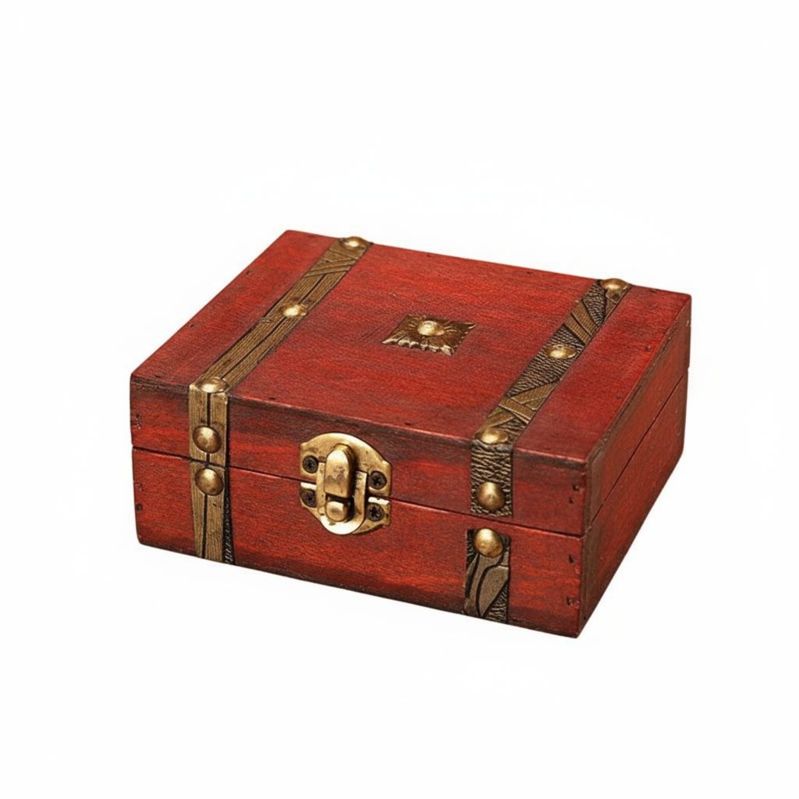 Vintage Wooden Storage Box – Latch Lock