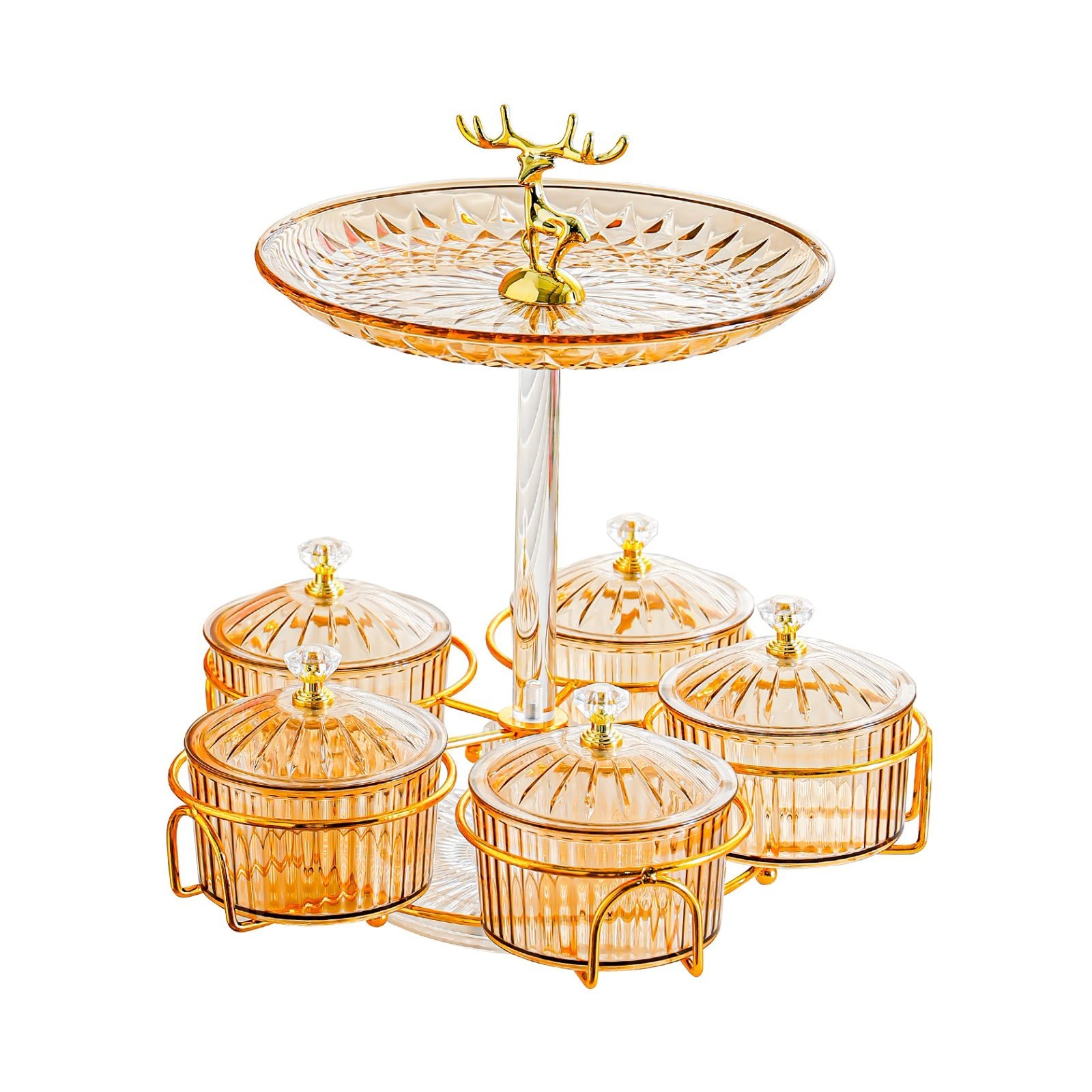 Rotating Snack Tray – Amber