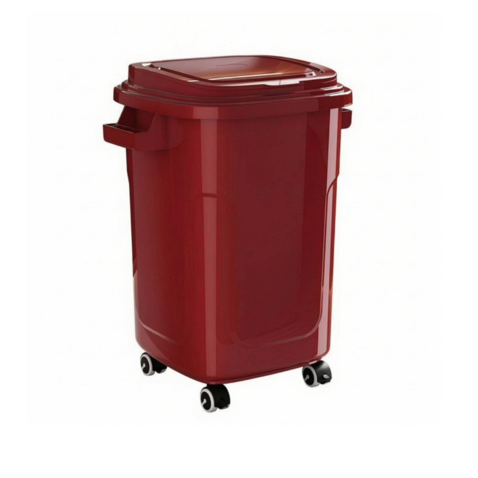Wheeled Trash Can with Lid