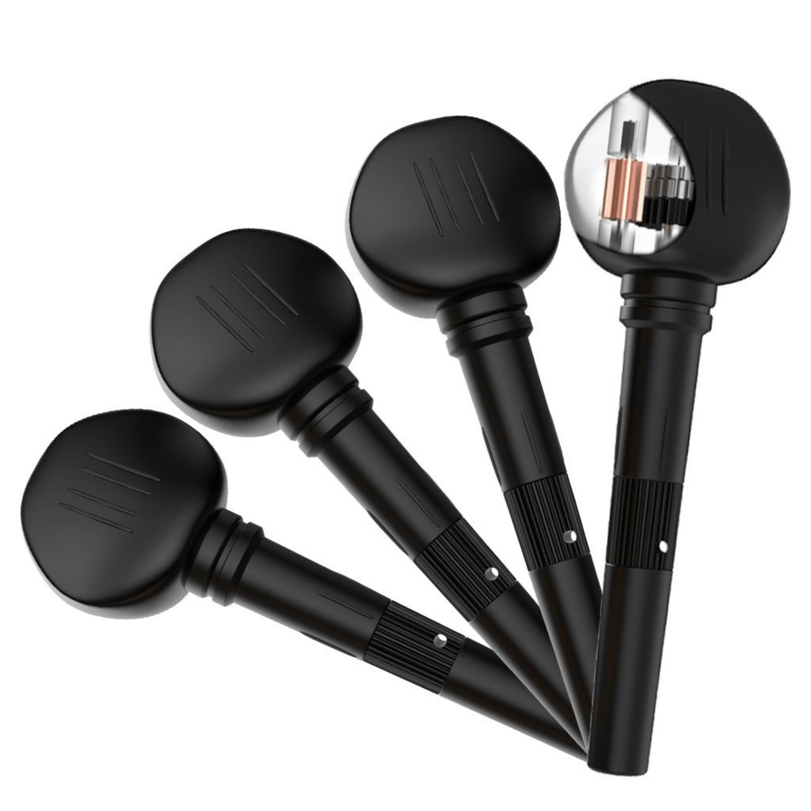 4 Pieces Mechanical Violin Peg Rounded Grip Head