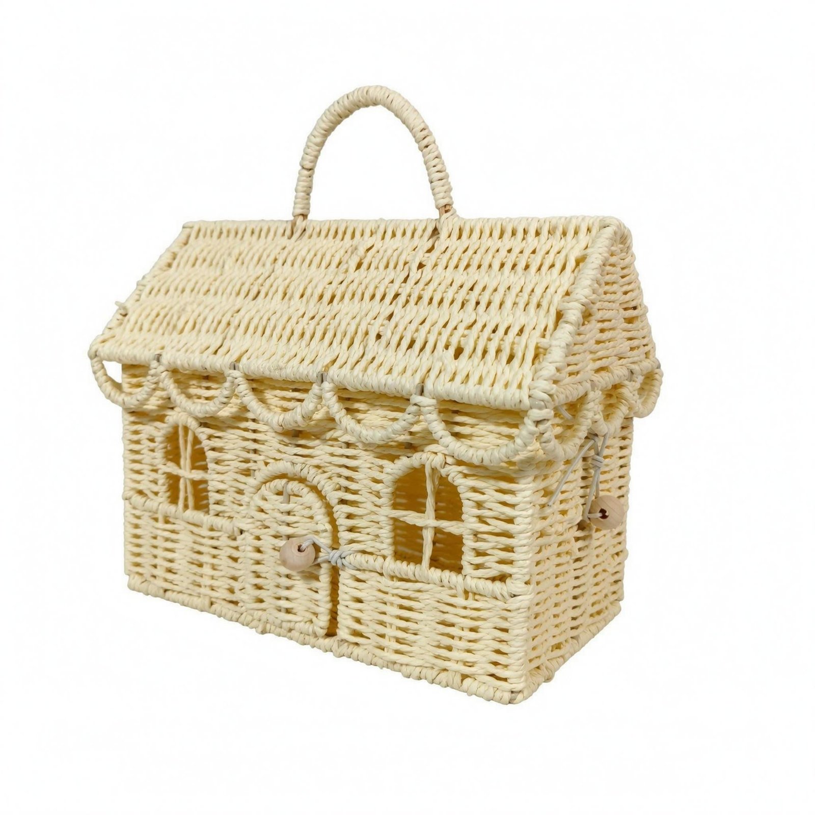 House-Shaped Woven Basket