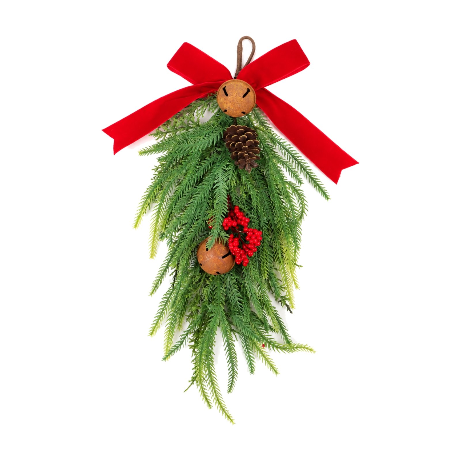 Set of 6 Artificial Christmas Door Swag