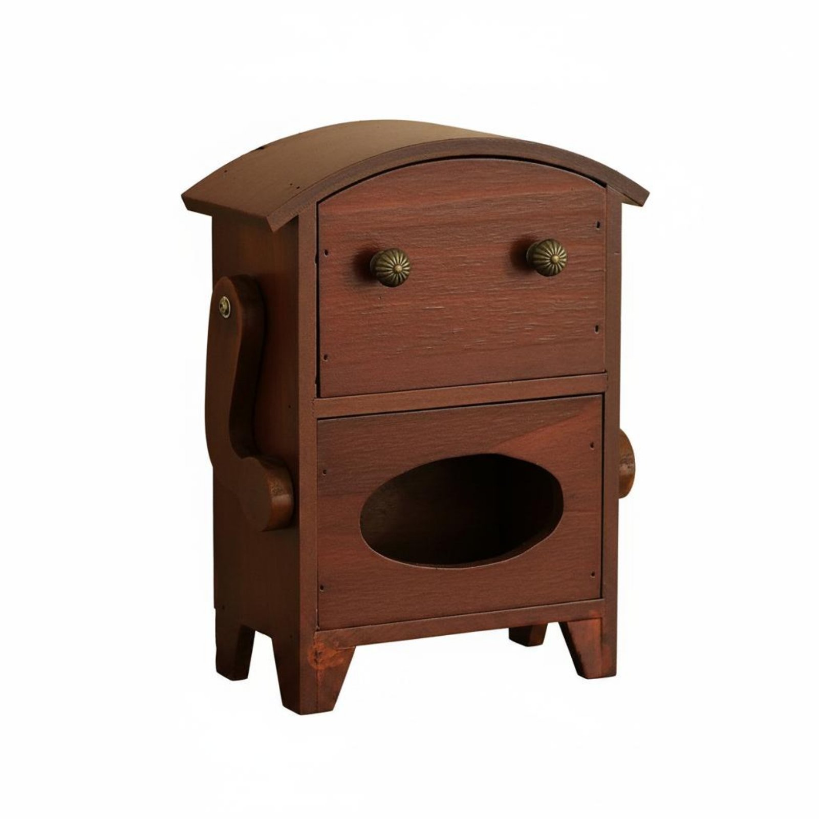 Wooden Robot Tissue Box