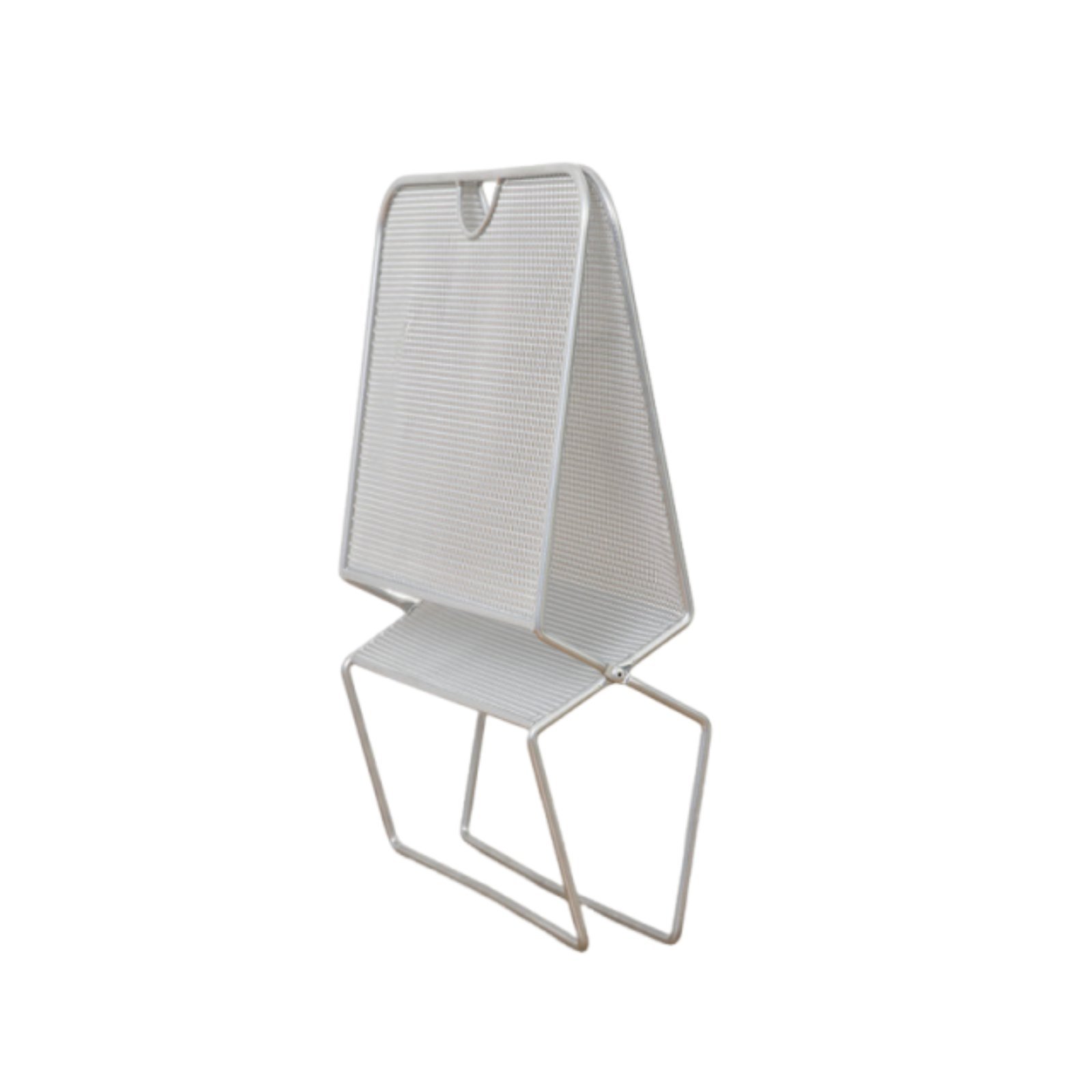 Metal Magazine Rack – Silver Gray