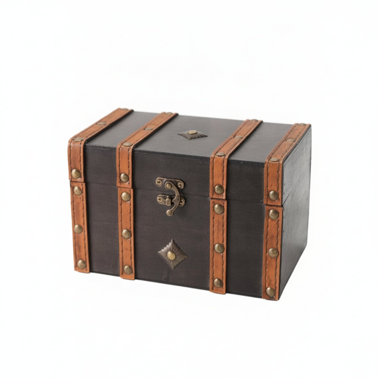 Wooden Storage Box Hinged Lid