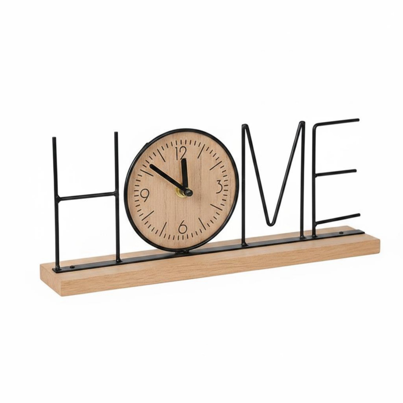 Wooden Metal Letter Clock