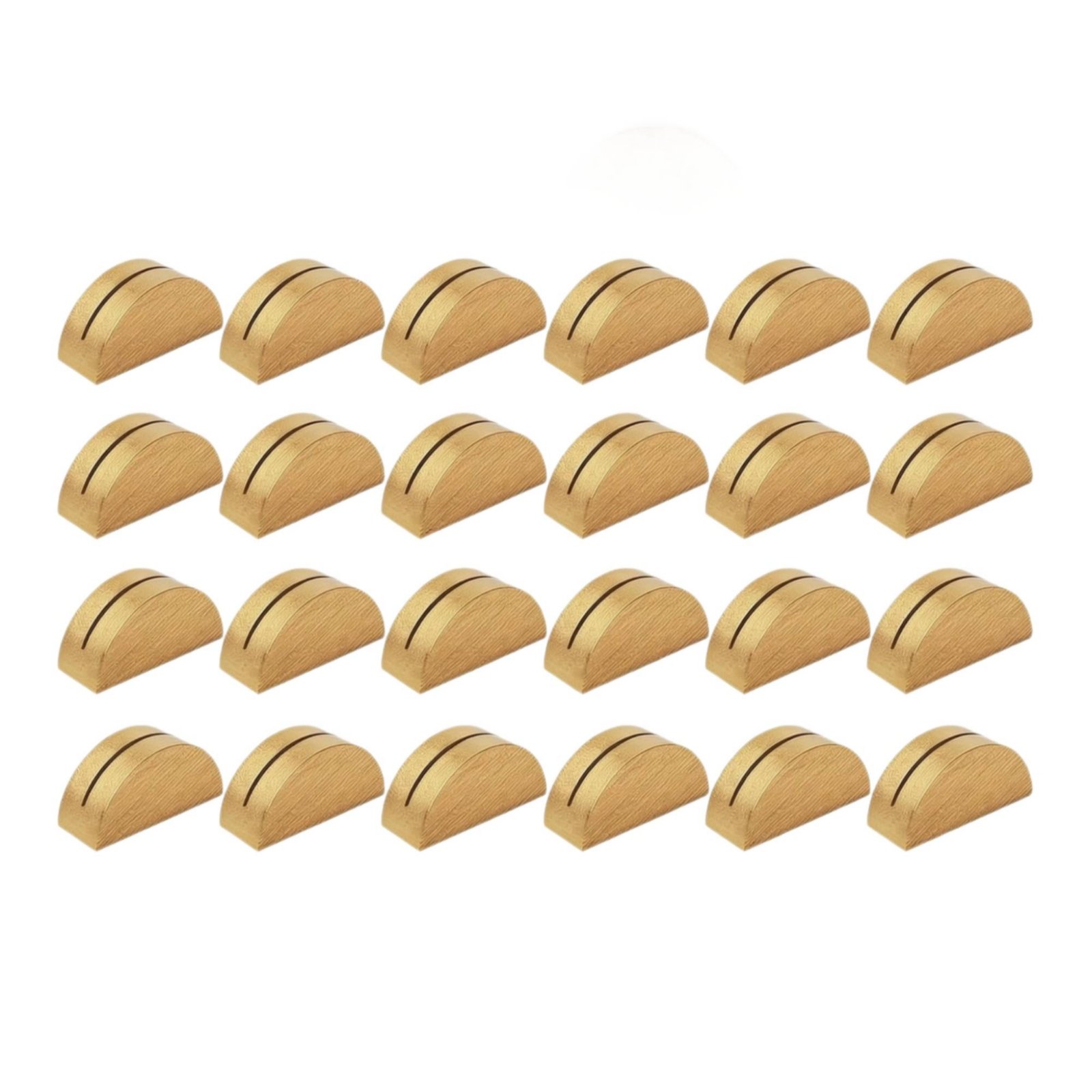 24-Piece Wooden Card Holder with Gold Finish