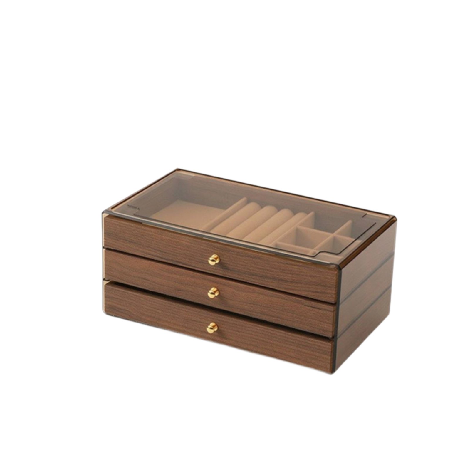 Wooden Jewelry Organizer with Drawers