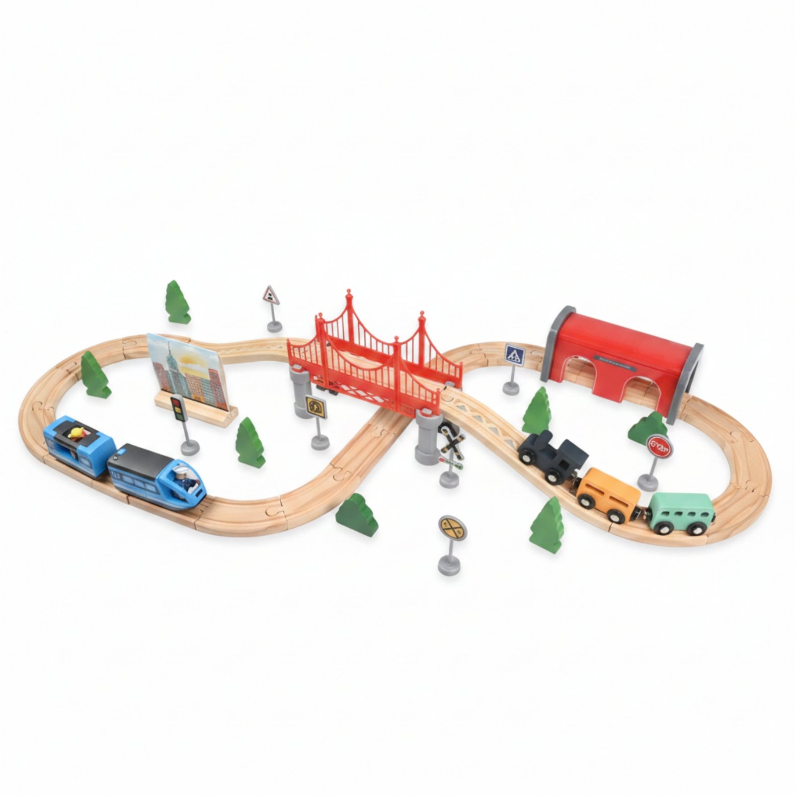 Wooden Train Track Bridge