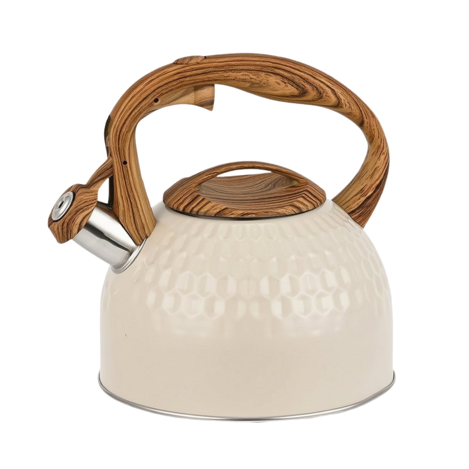 Stainless Steel Whistling Kettle – Cream