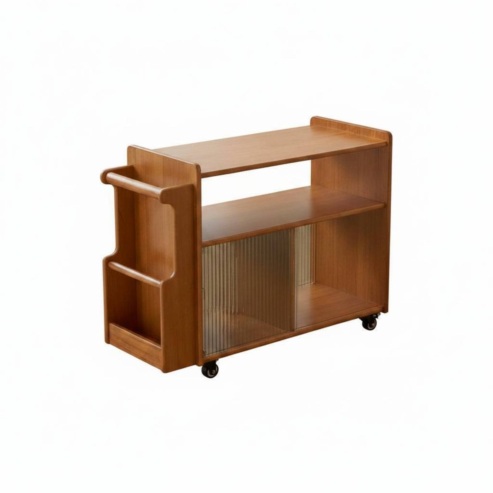 Wood Sofa Side Storage Cart