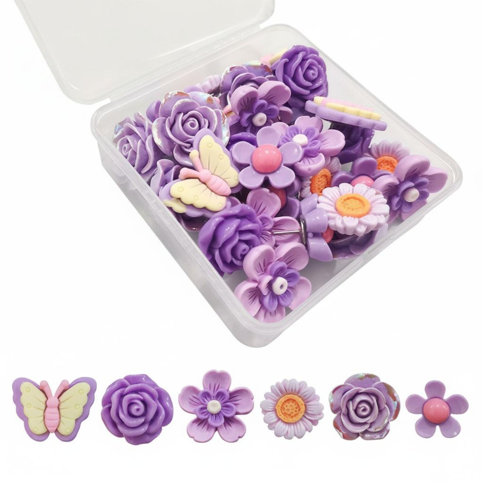 30-Piece Butterfly Thumbtack Set